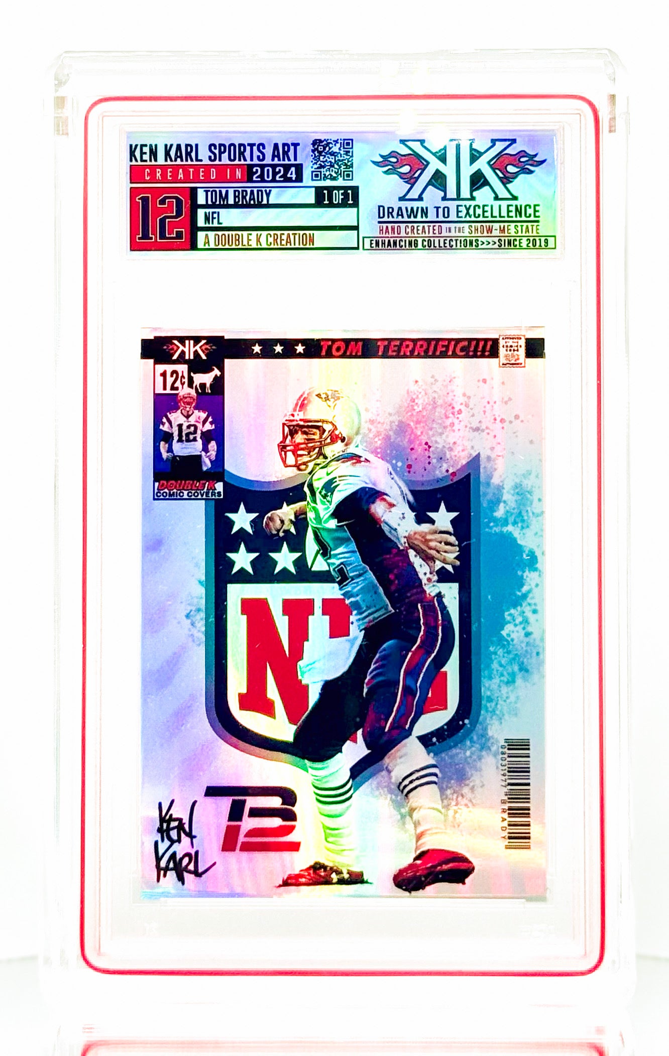 Tom Brady 1/1 card art