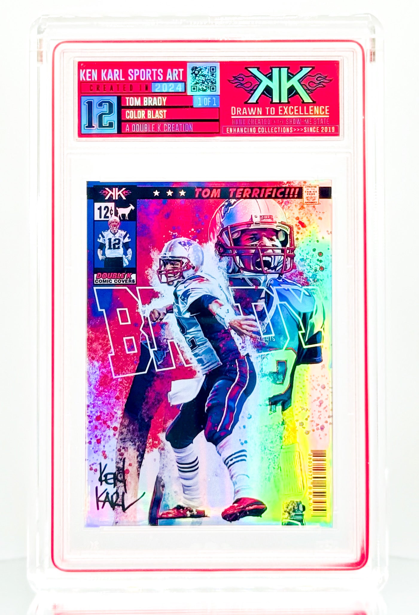 Tom Brady 1/1 card art