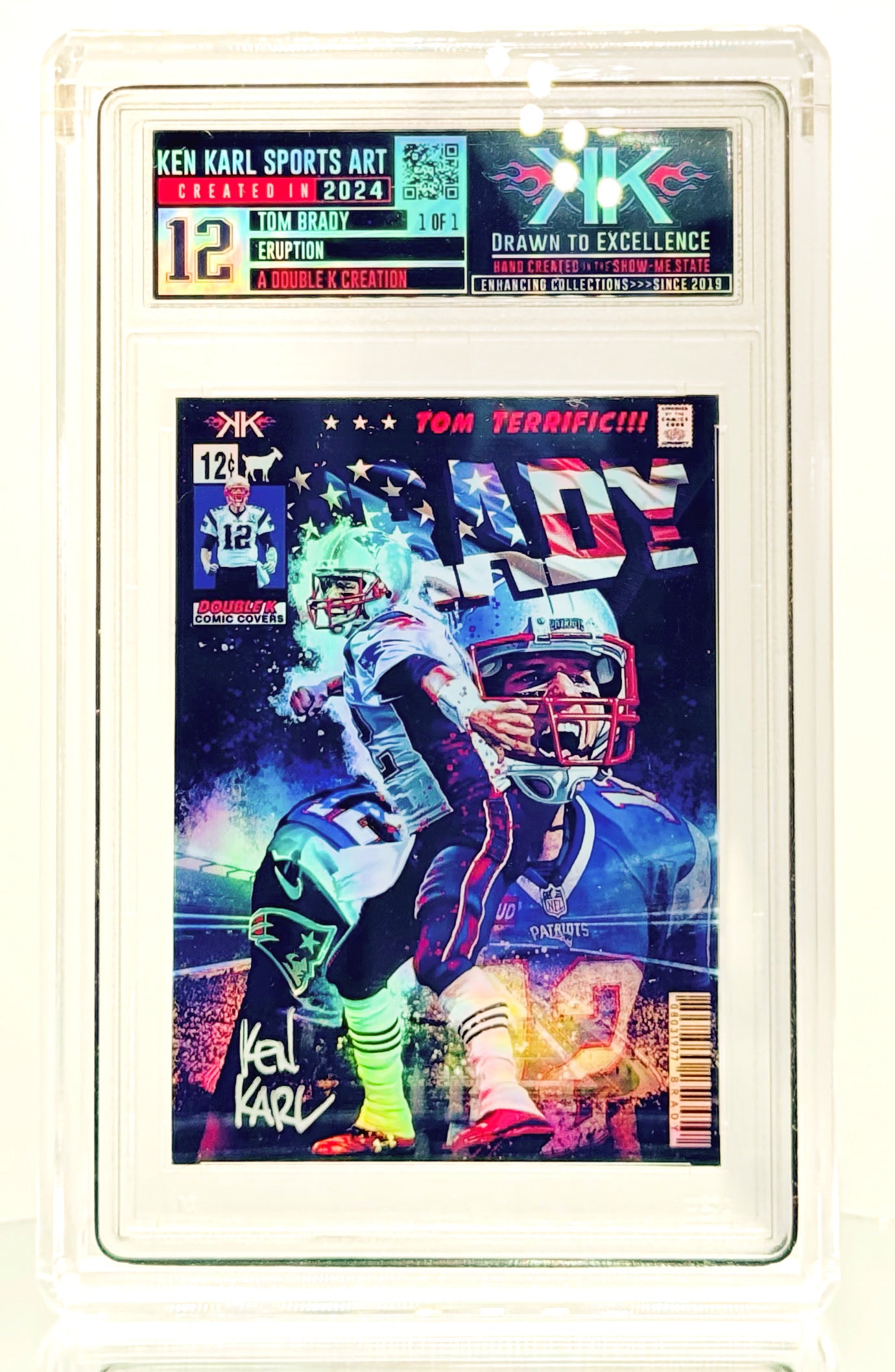 Tom Brady 1/1 card art