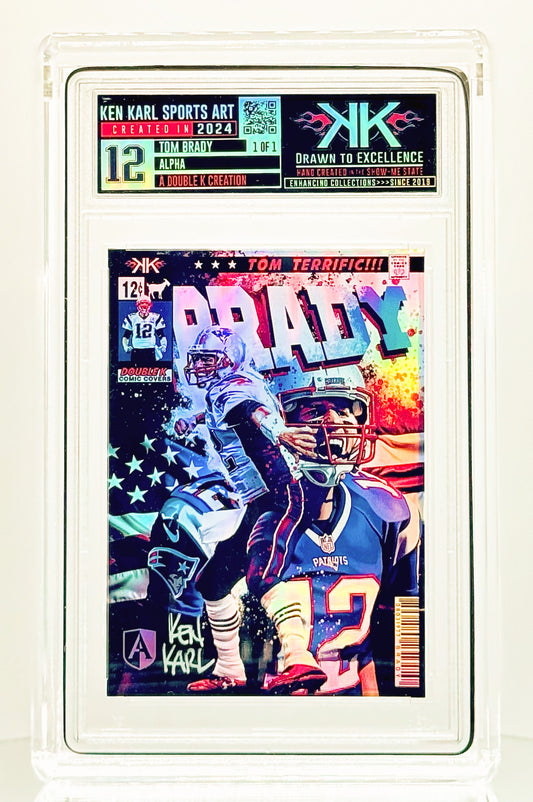 Tom Brady 1/1 card art