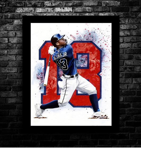 Ronald Acuna Jr Bat Down Limited Edition Print