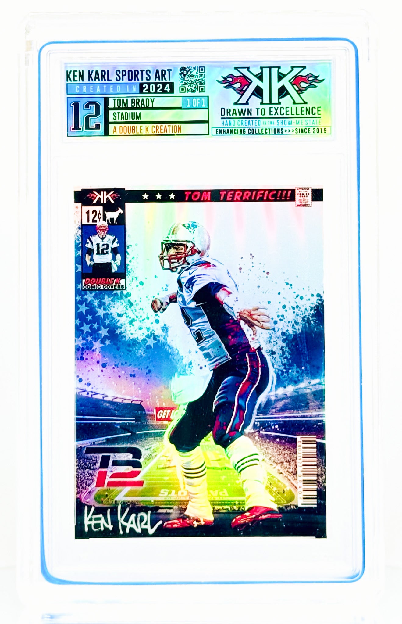 Tom Brady 1/1 card art