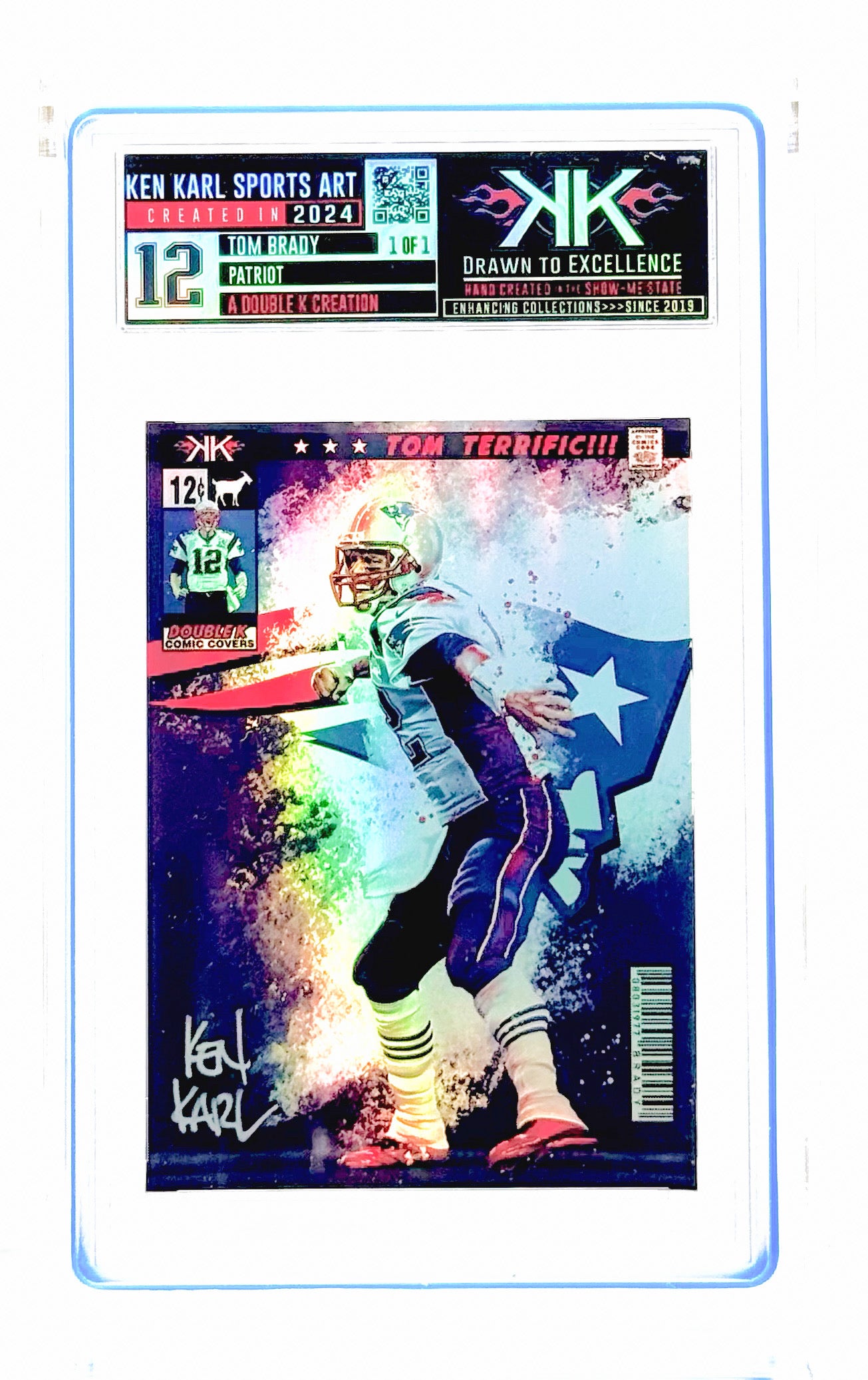 Tom Brady 1/1 card art