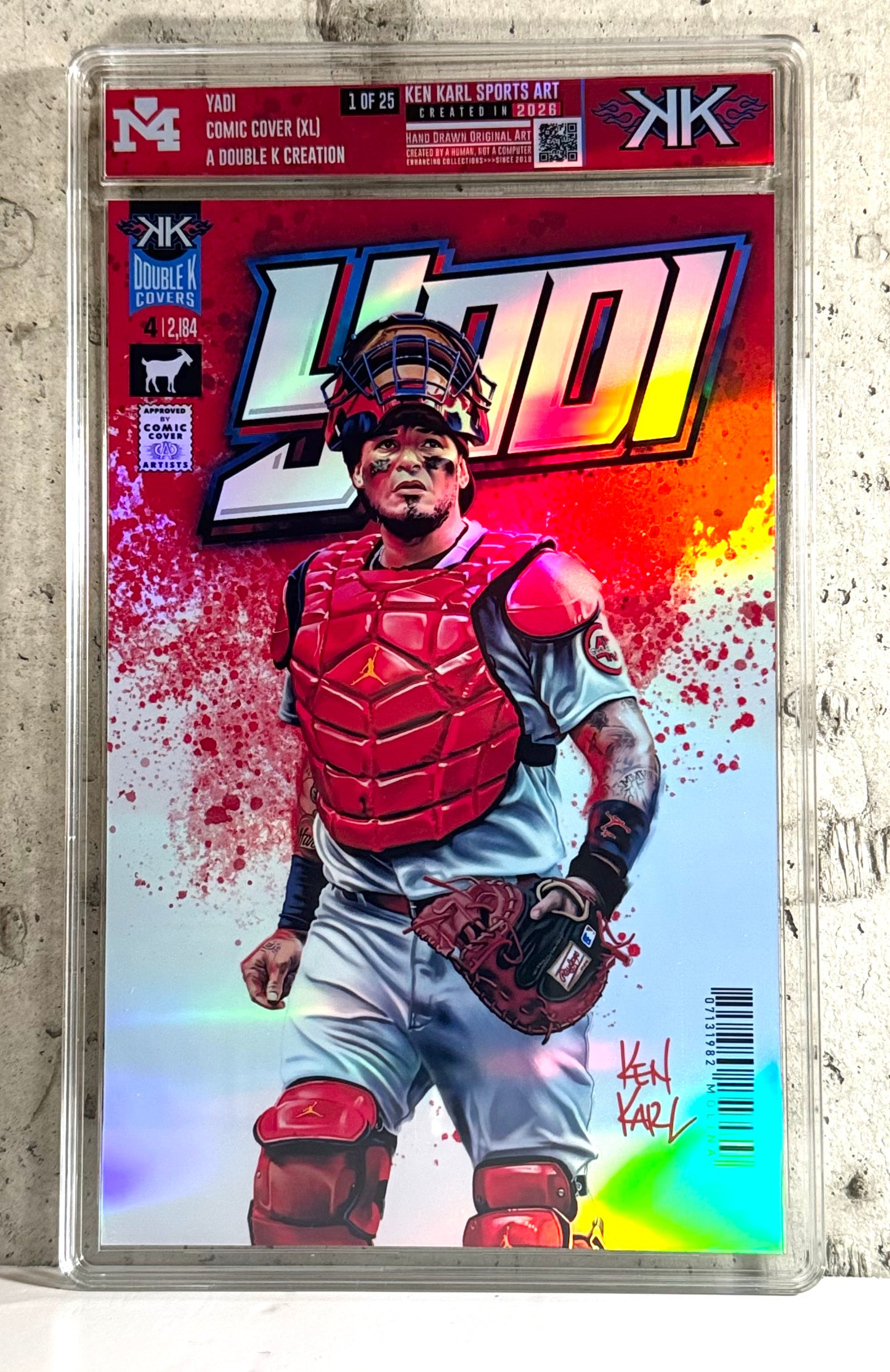Yadi Molina Comic Sized (XL) foil art slab 1:25