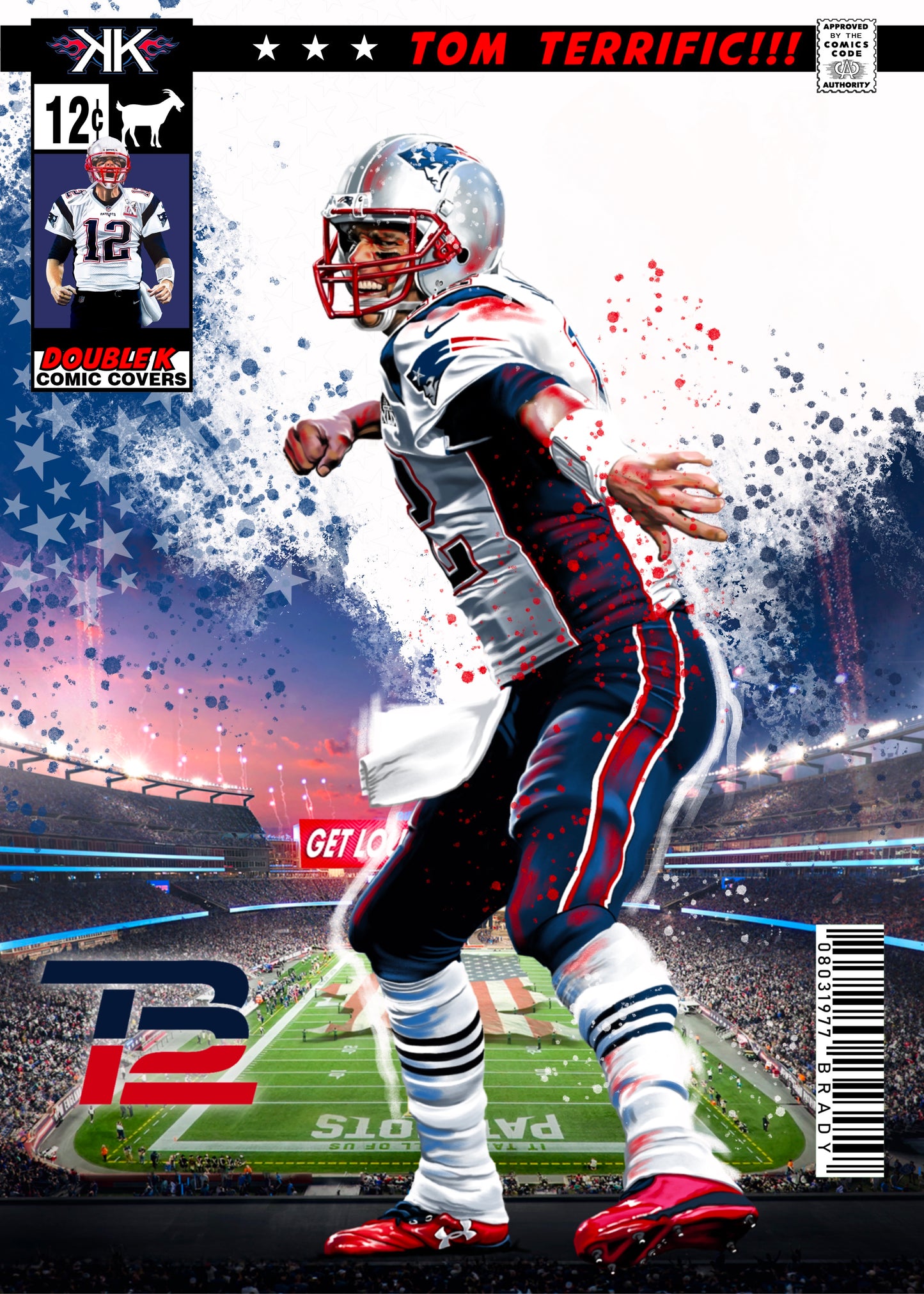 Tom Brady 1/1 card art