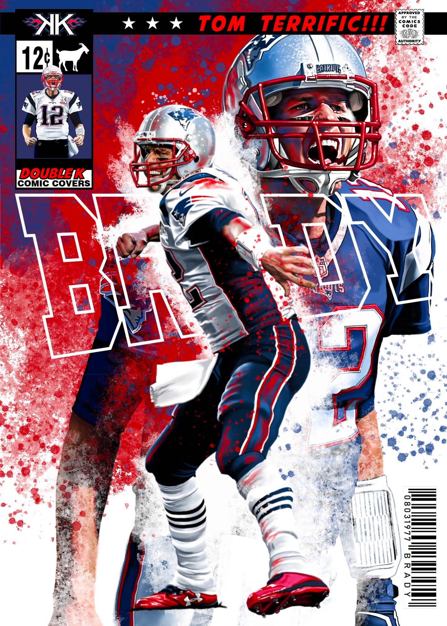 Tom Brady 1/1 card art