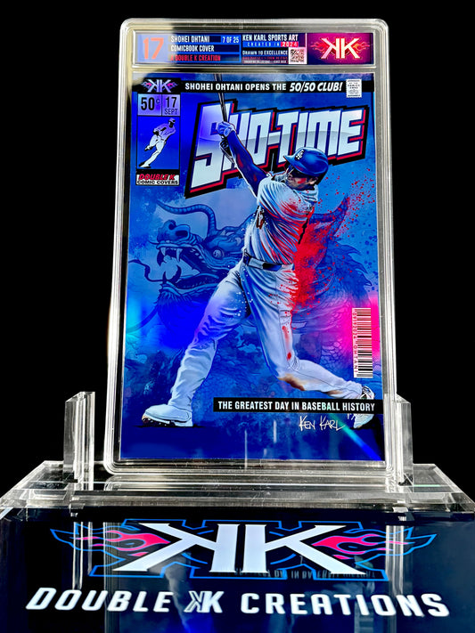 Shohei Ohtani 50-50/Dragon Comic Sized Foil Slab 1:25