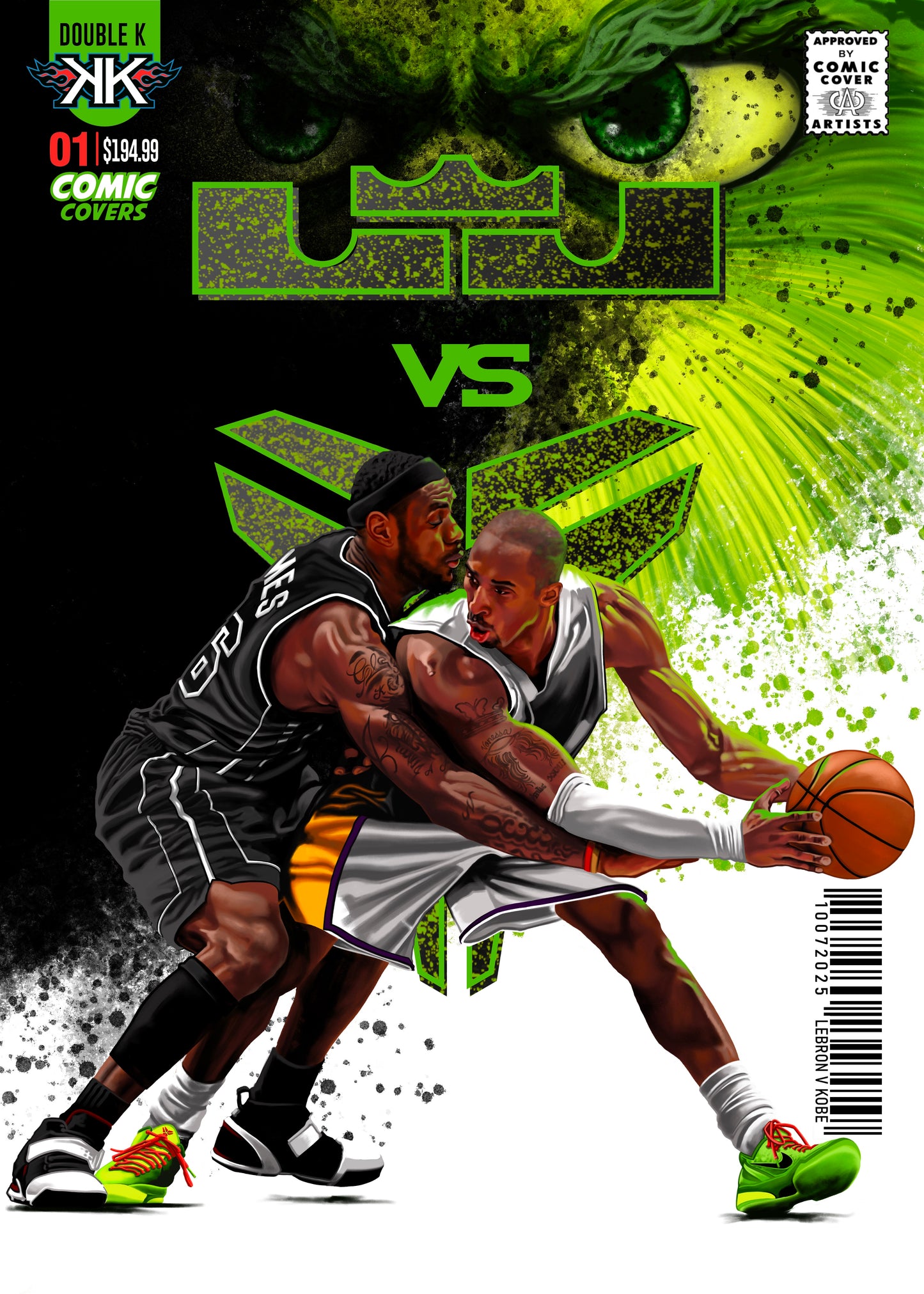 LEBRON X KOBE 1:1:15 holographic card sized artwork