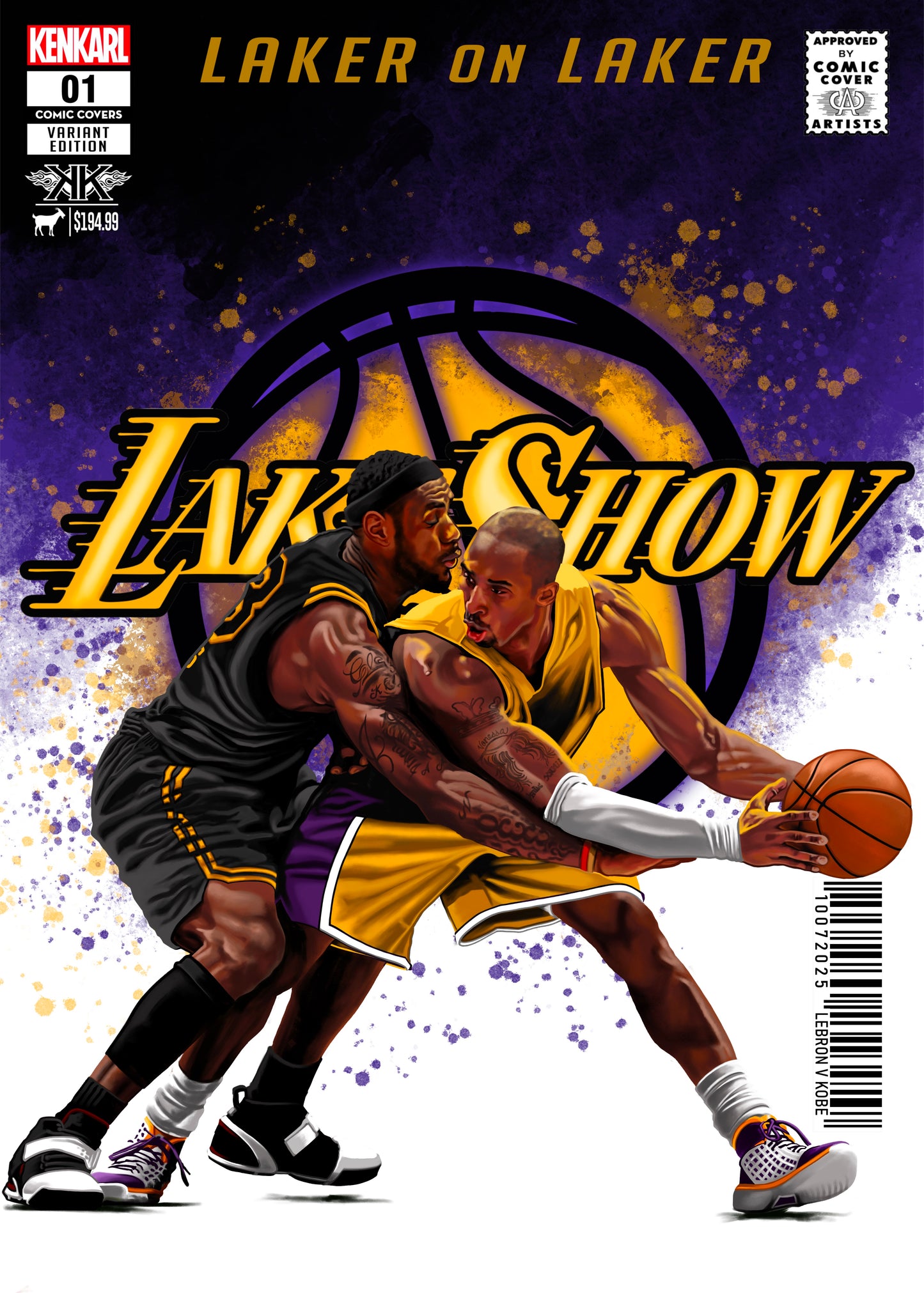 LEBRON X KOBE 1:1:15 holographic card sized artwork