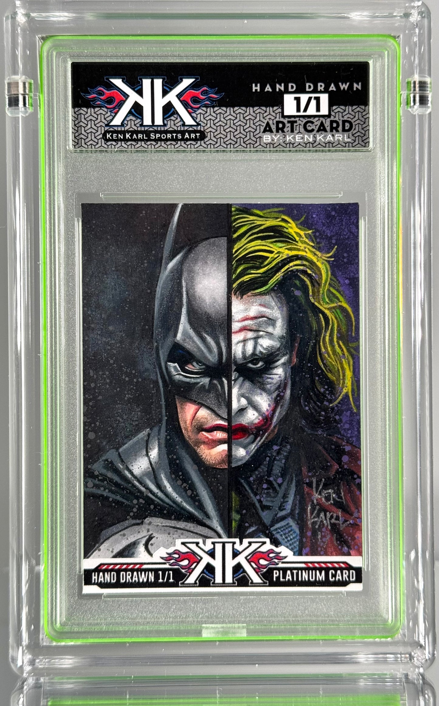 Batman/Joker hand drawn 1/1 mini masterpiece