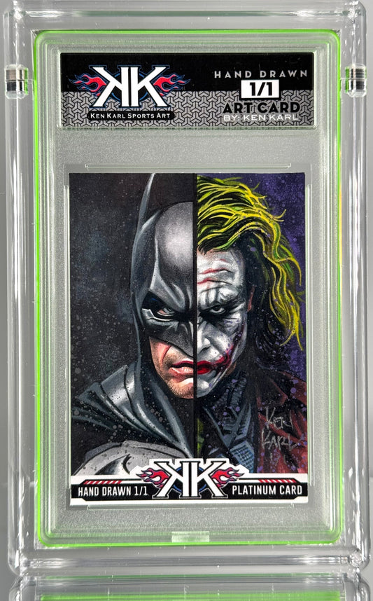 Batman/Joker hand drawn 1/1 mini masterpiece