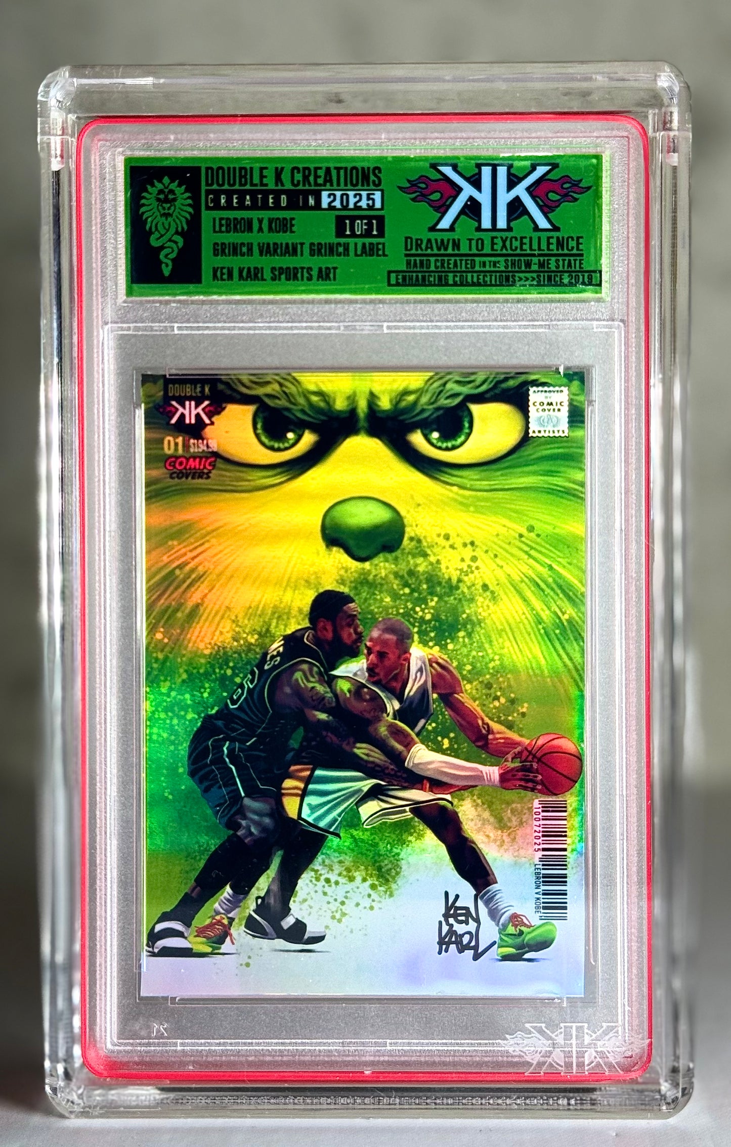 LEBRON X KOBE 1:1:15 holographic card sized artwork
