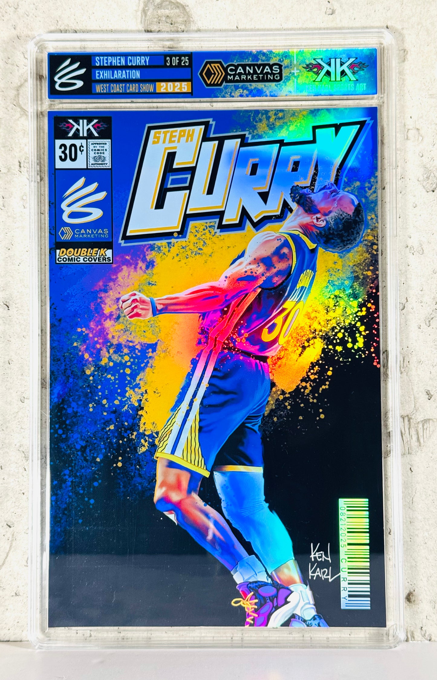 Steph Curry EXHILARATION comic sized foil slab 1:25