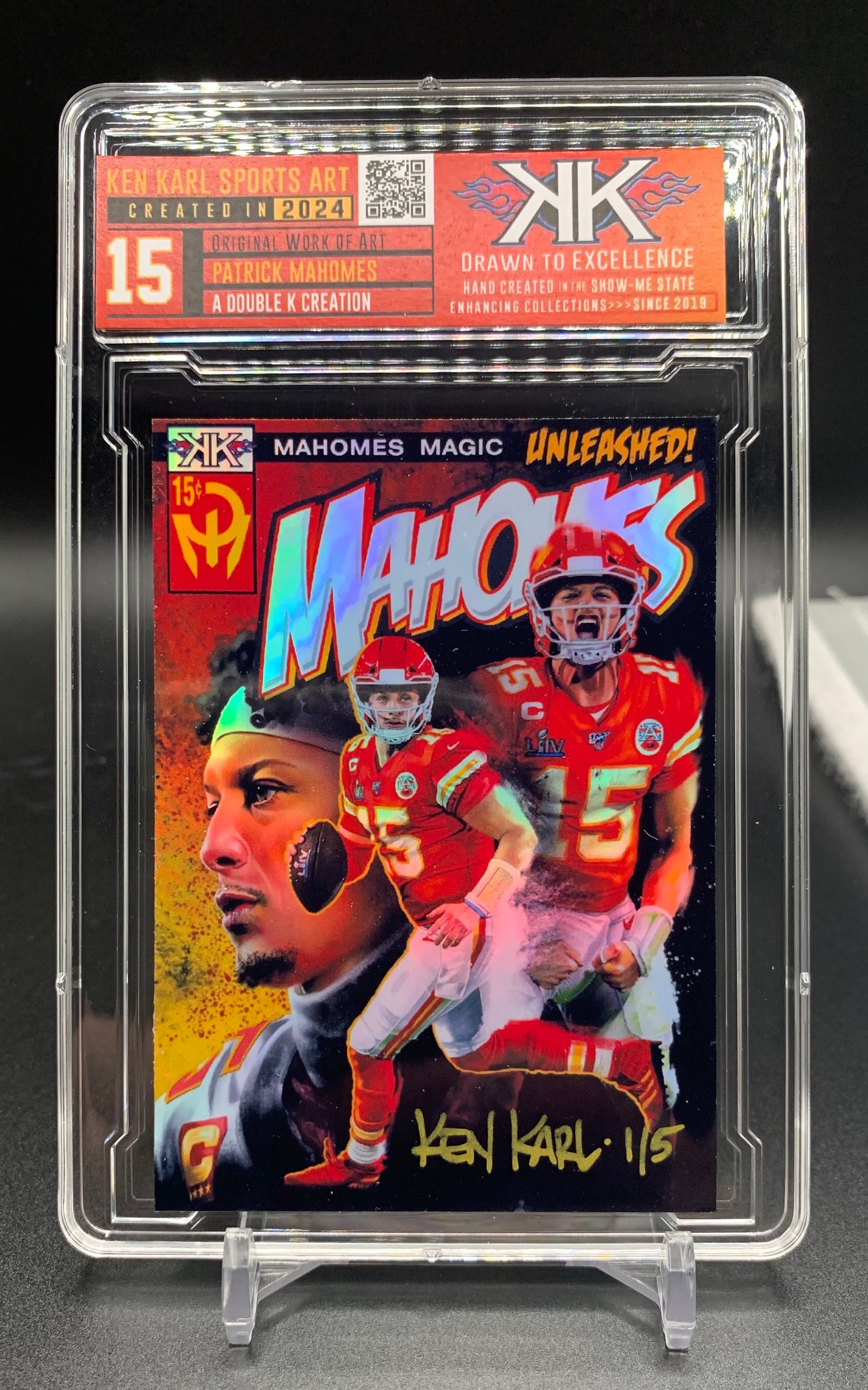 Patrick Mahomes Comic book cover limited edition cards