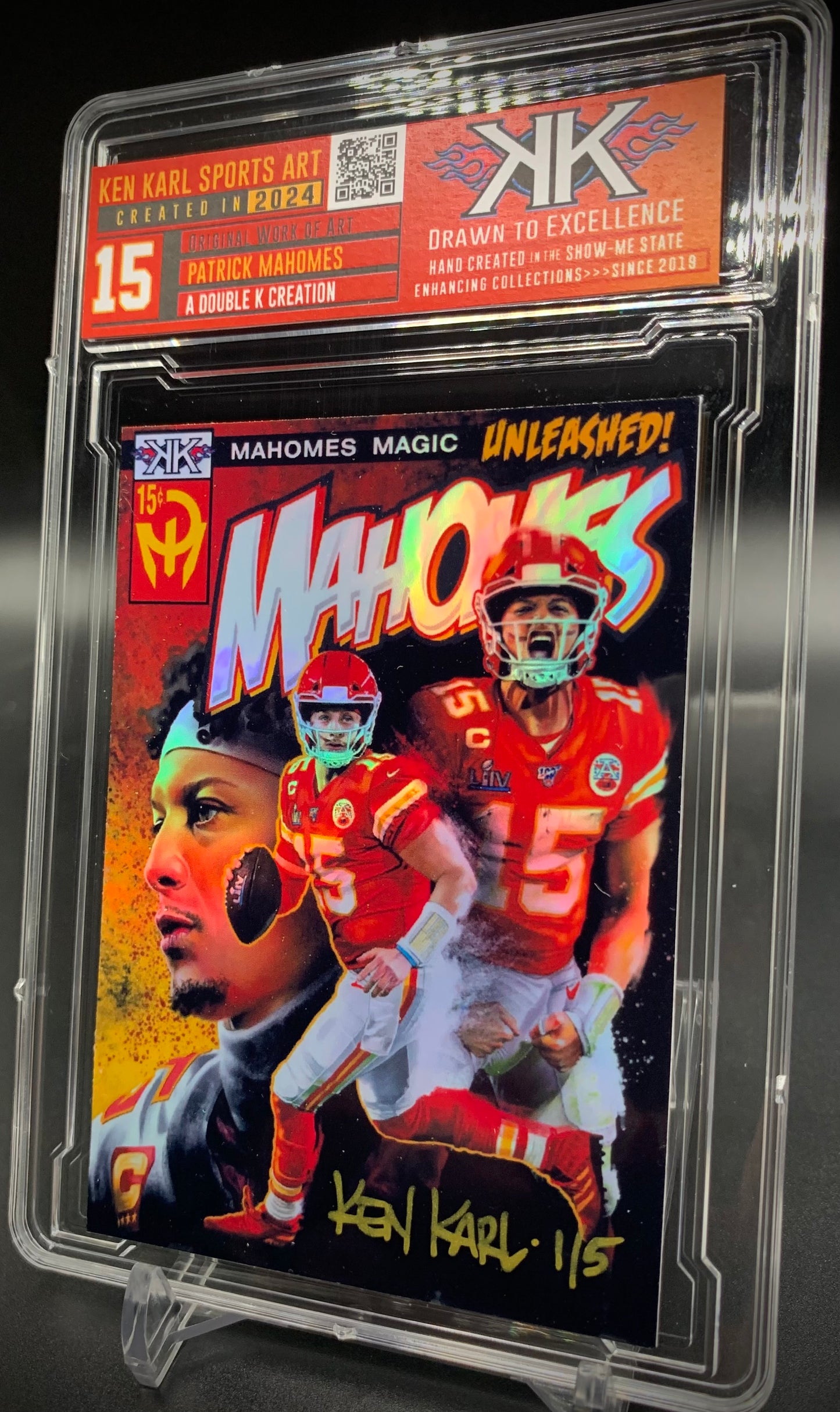 Patrick Mahomes Comic book cover limited edition cards