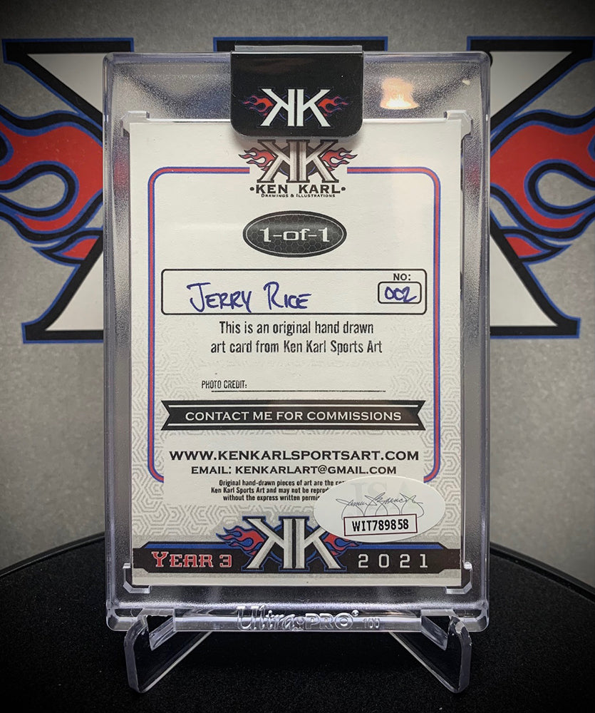 Jerry Rice AUTOGRAPHED 1/1 Sketch Card