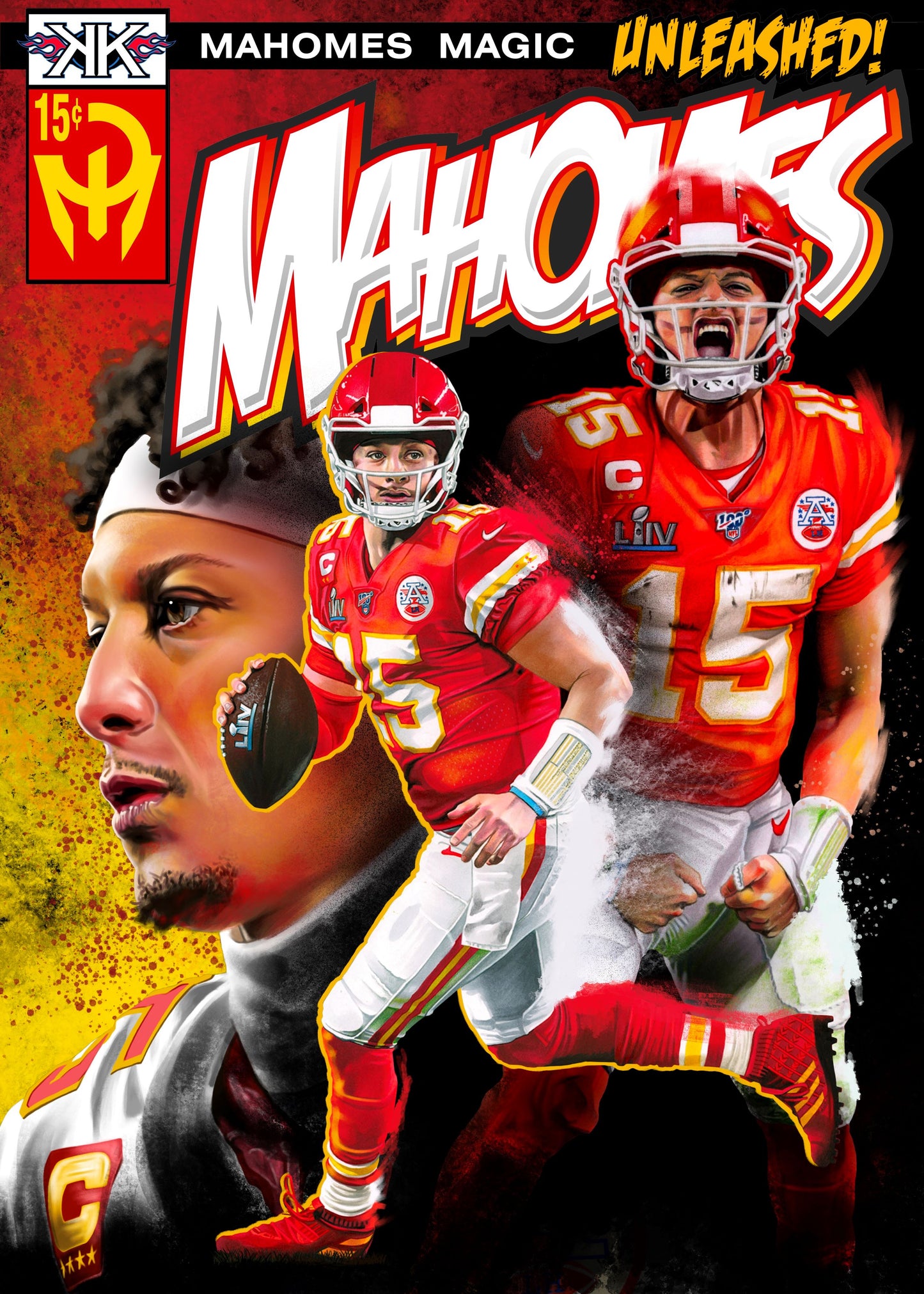 Patrick Mahomes Comic book cover limited edition cards
