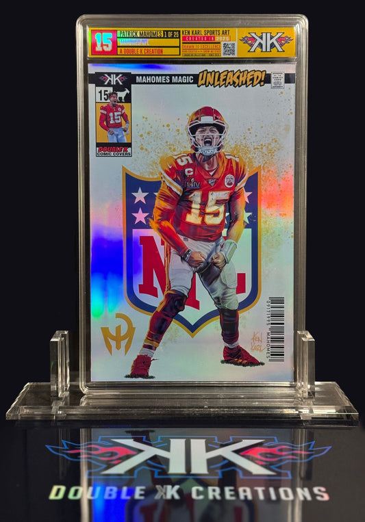 Patrick Mahomes NFL Comic Sized Foil Slab 1:25
