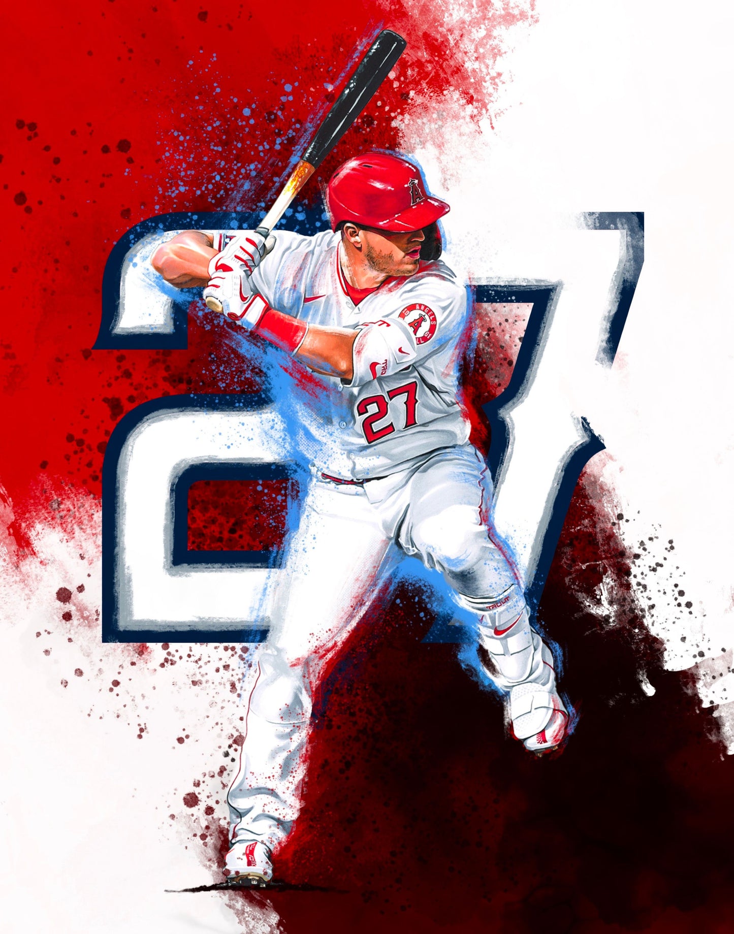 Mike Trout 27 Cardart ICE