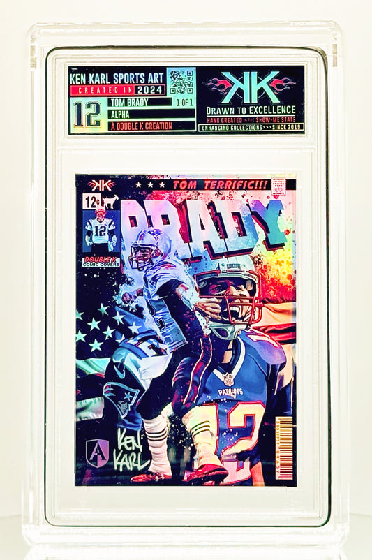 Tom Brady 1/1 card art