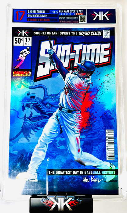 Shohei Ohtani 50-50/Dragon Comic Sized Foil Slab 1:25