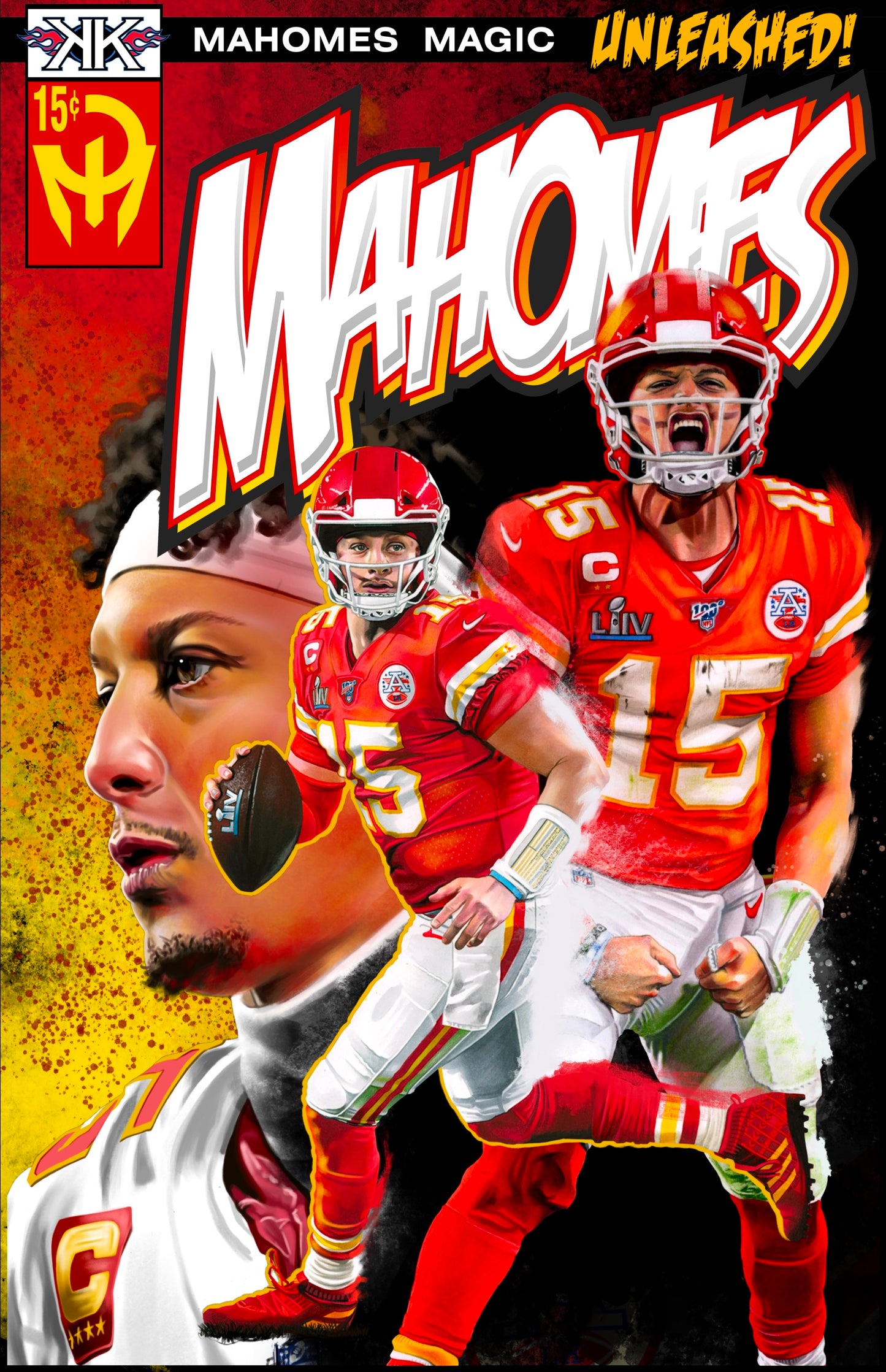 Patrick Mahomes Comic Sized Slab