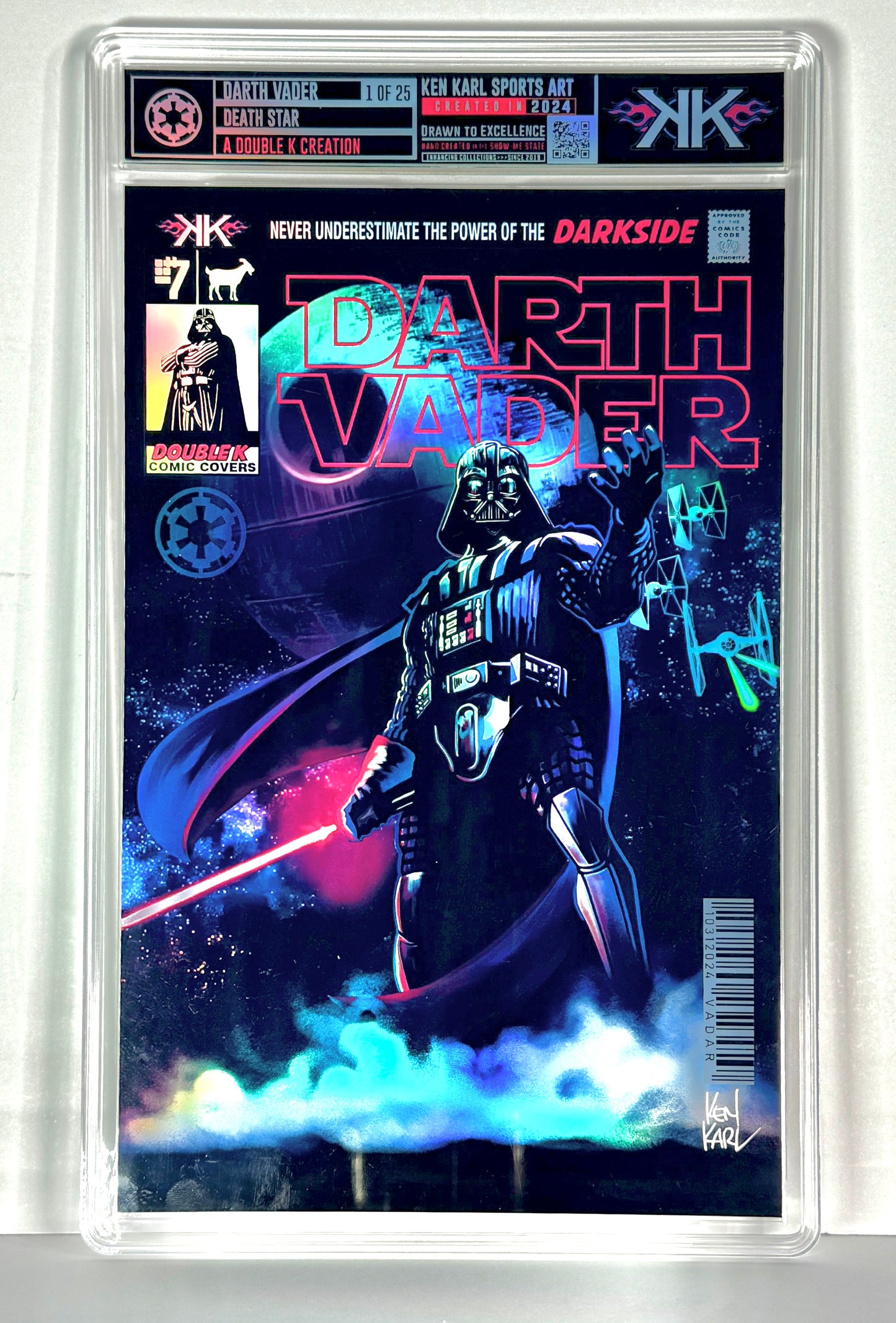 Darth Vader/Death Star Comic Sized Foil Slab