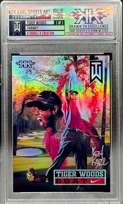 Tiger Woods 1/1 card art