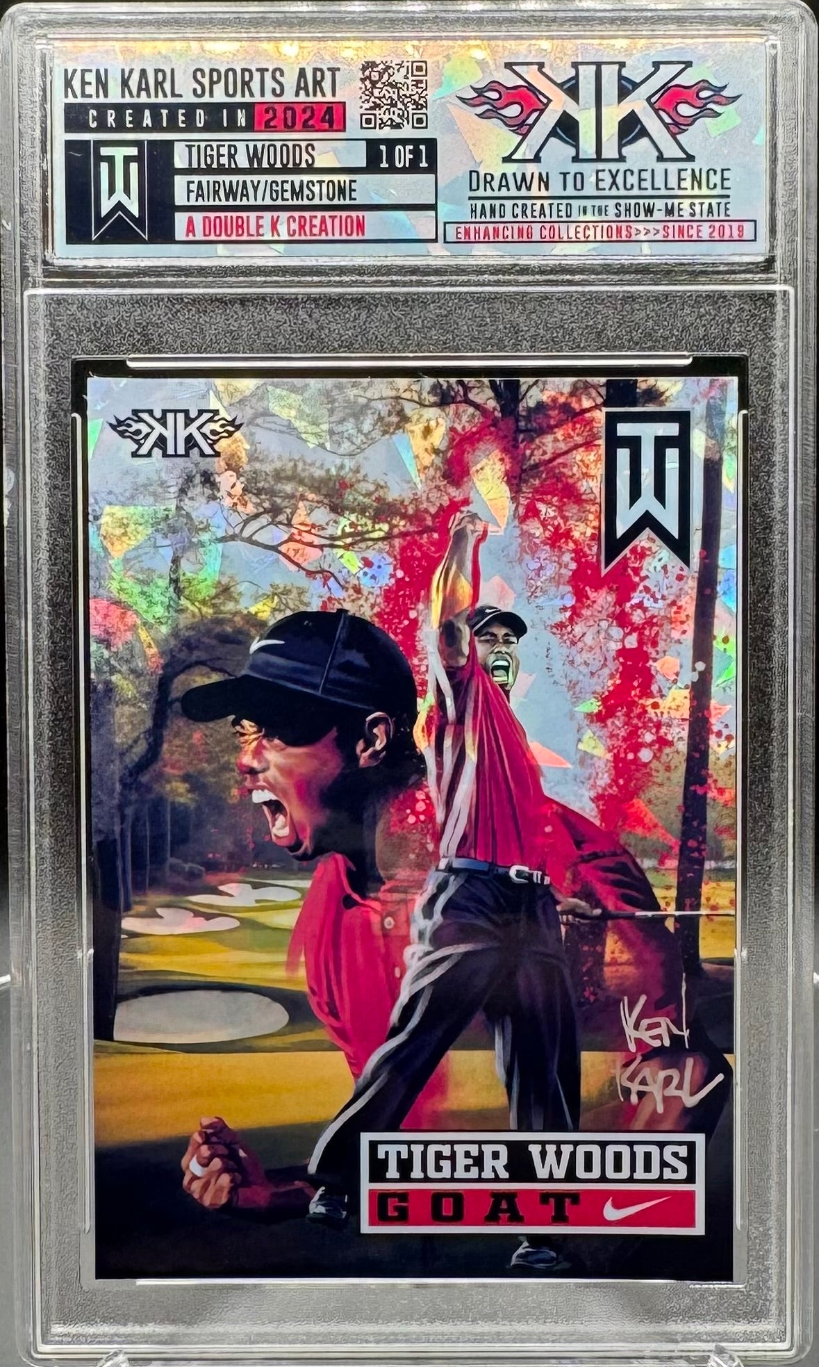 Tiger Woods 1/1 card art