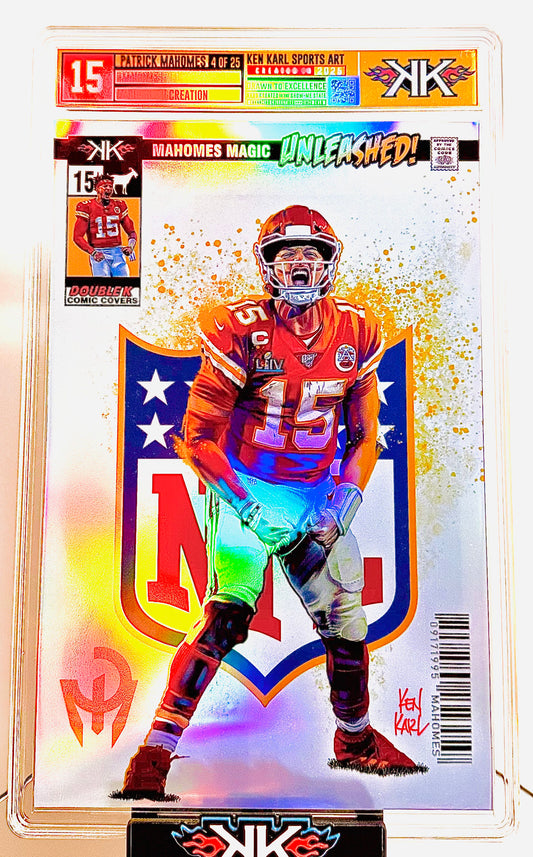 Patrick Mahomes NFL Comic Sized Foil Slab 1:25