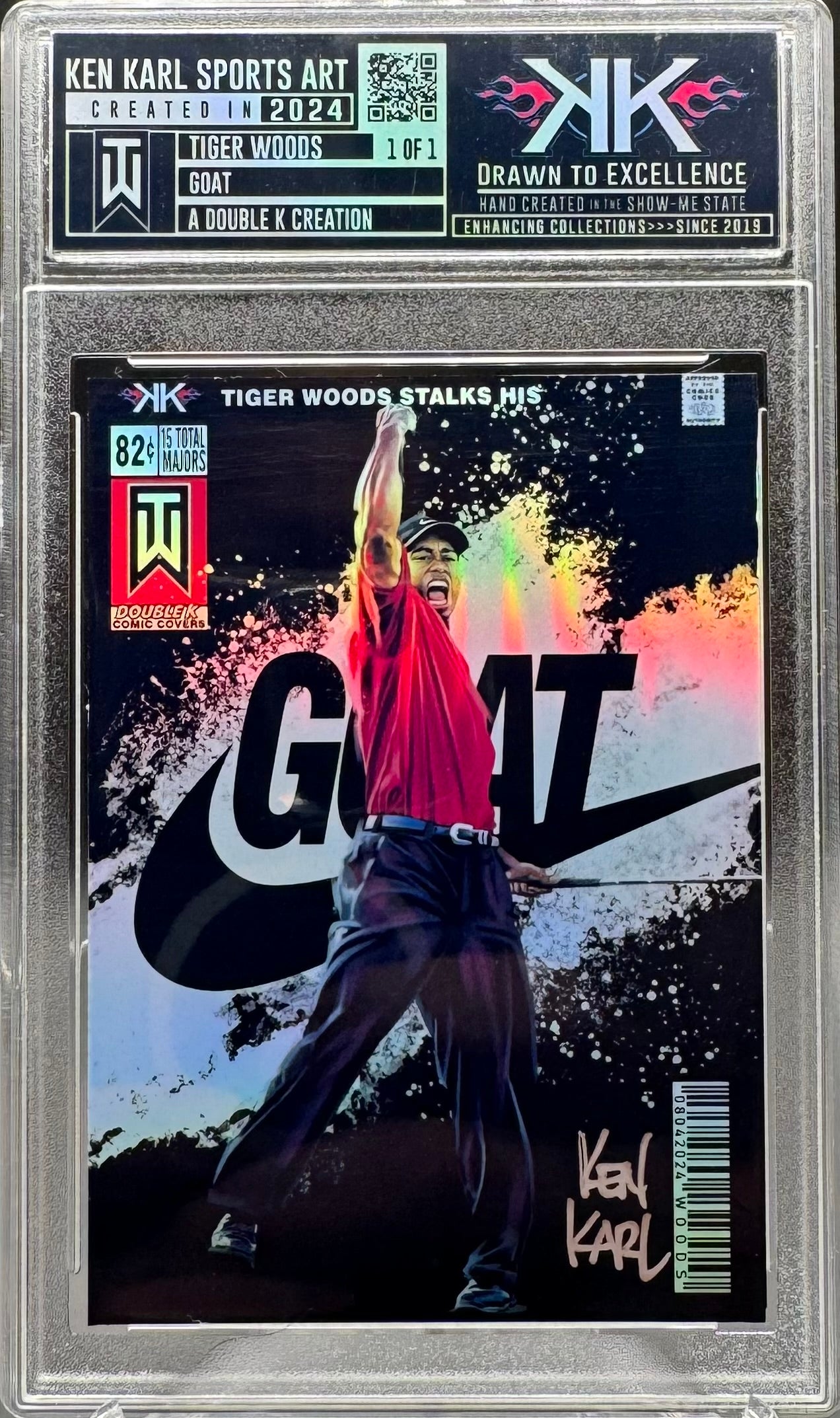 Tiger Woods 1/1 card art