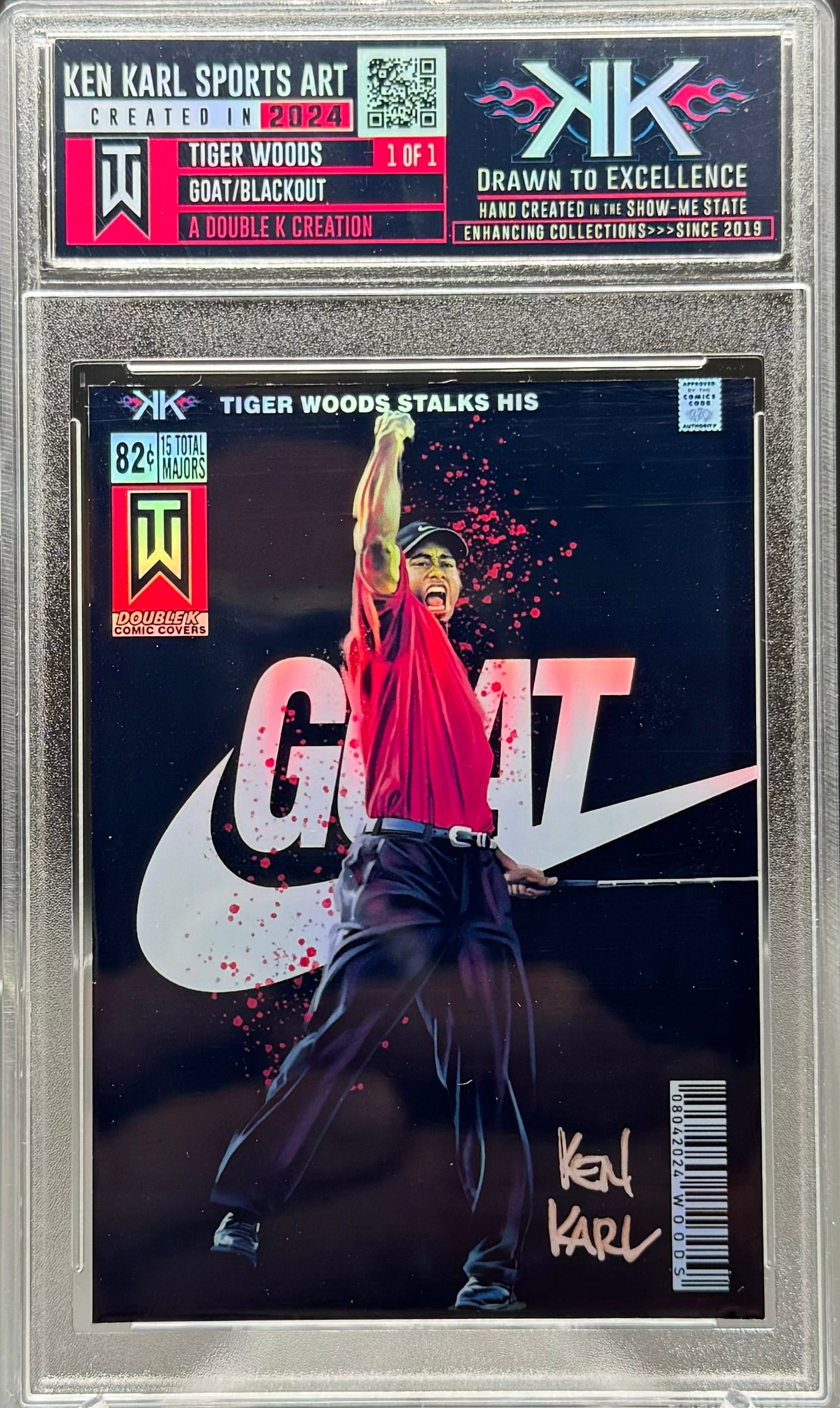 Tiger Woods 1/1 card art