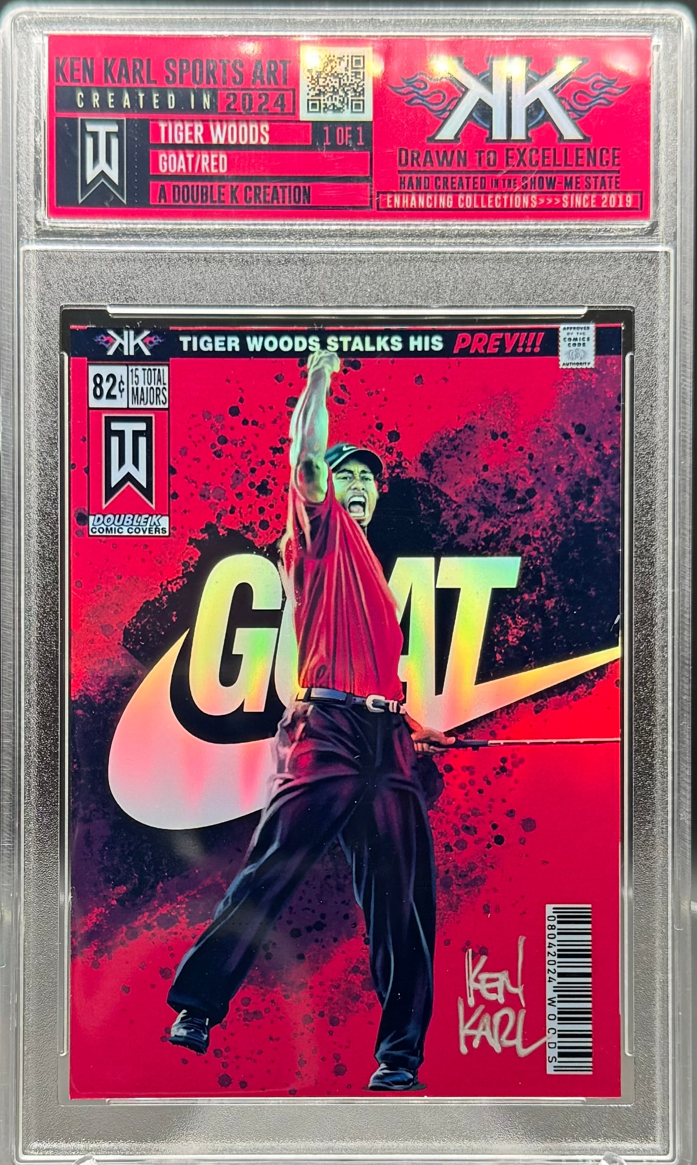 Tiger Woods 1/1 card art