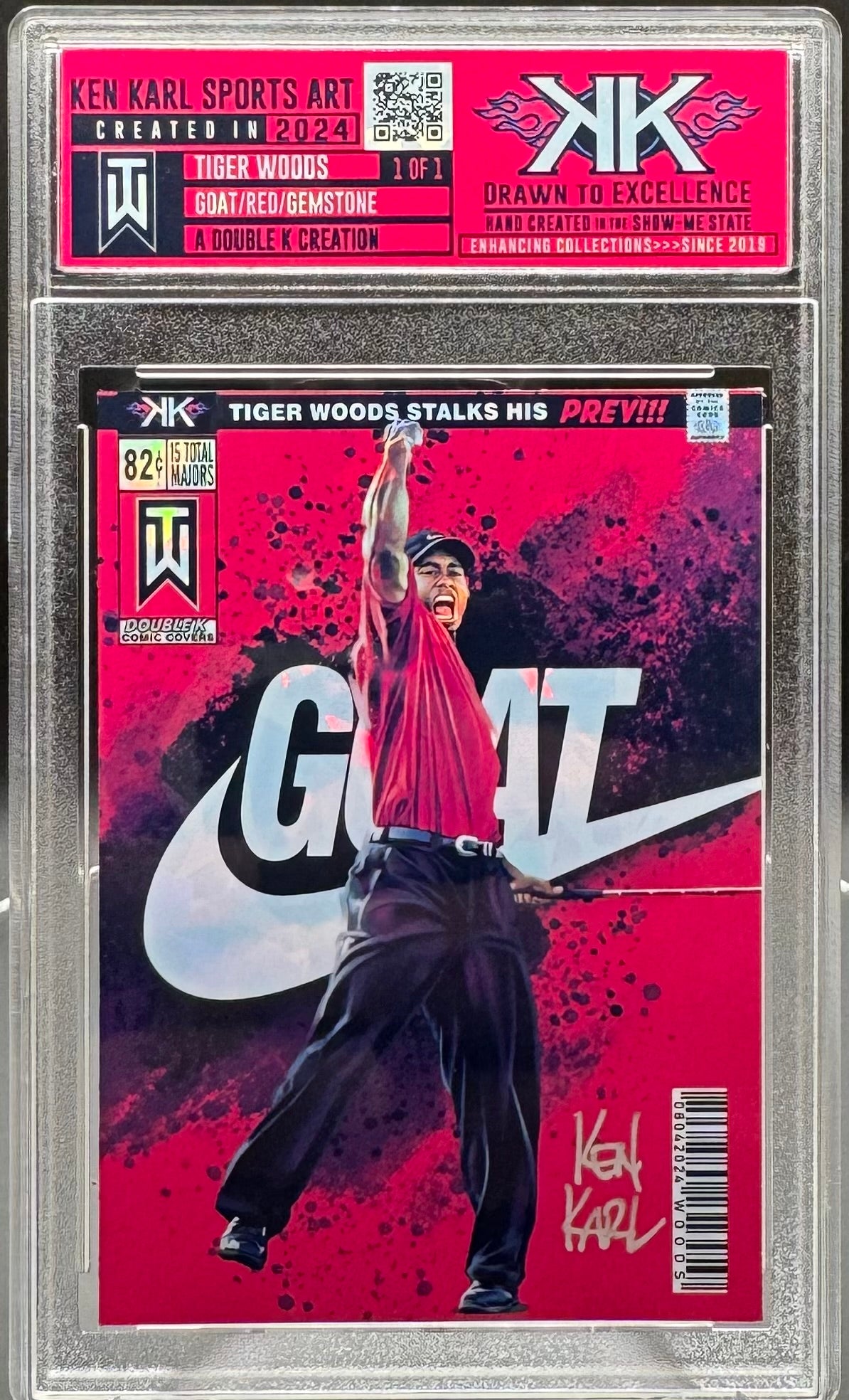 Tiger Woods 1/1 card art