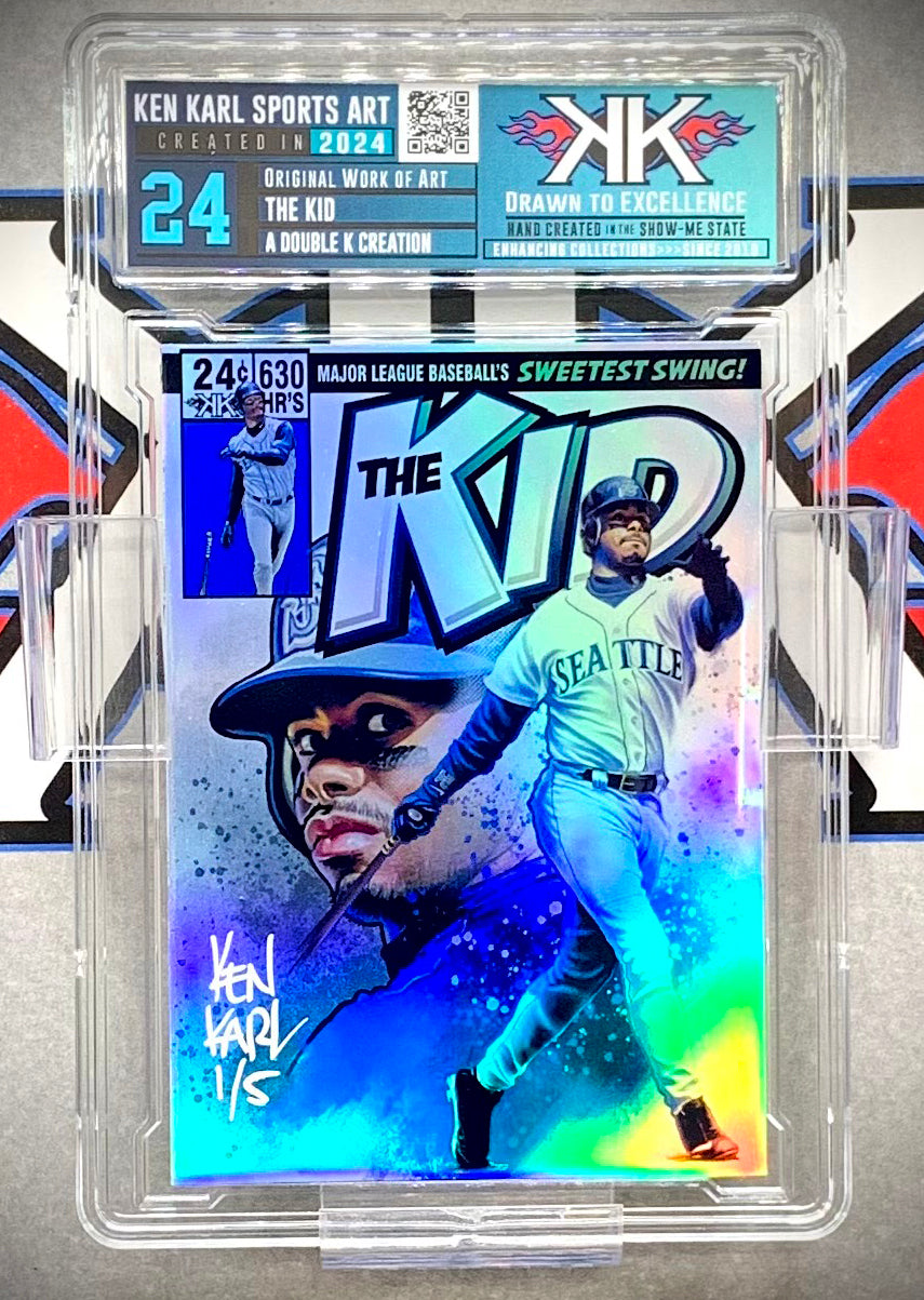 ken griffey jr limited edition card Jr. Comic book cover cards Style:Set E-(Double Sided-6 Pocket Slim)-  Binder + 2 Pcs Backboard+40* 6 Pocket Pages misc Ace Up Your Sleeve