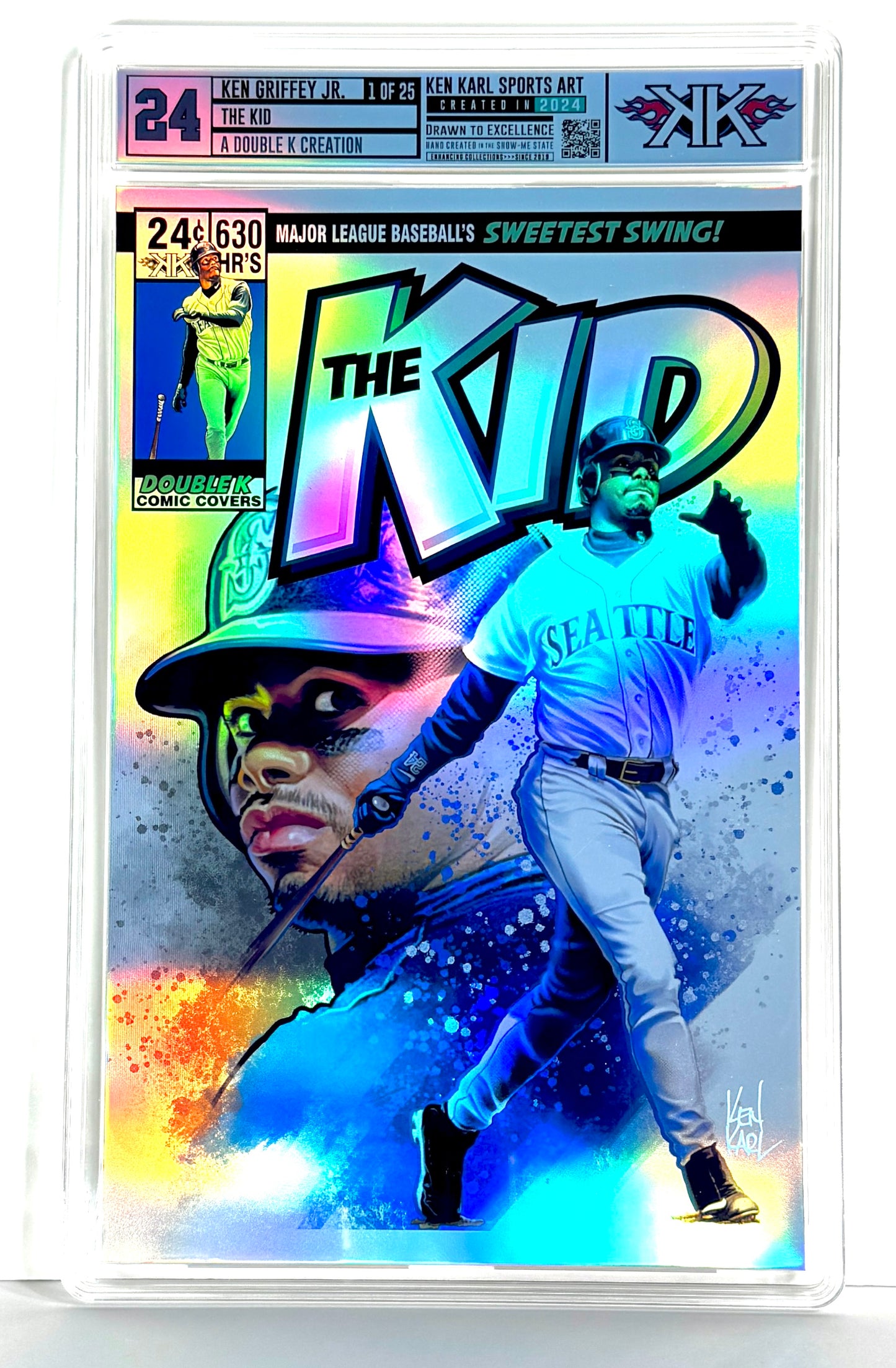 Ken Griffey Jr Comic Sized Foil Slab