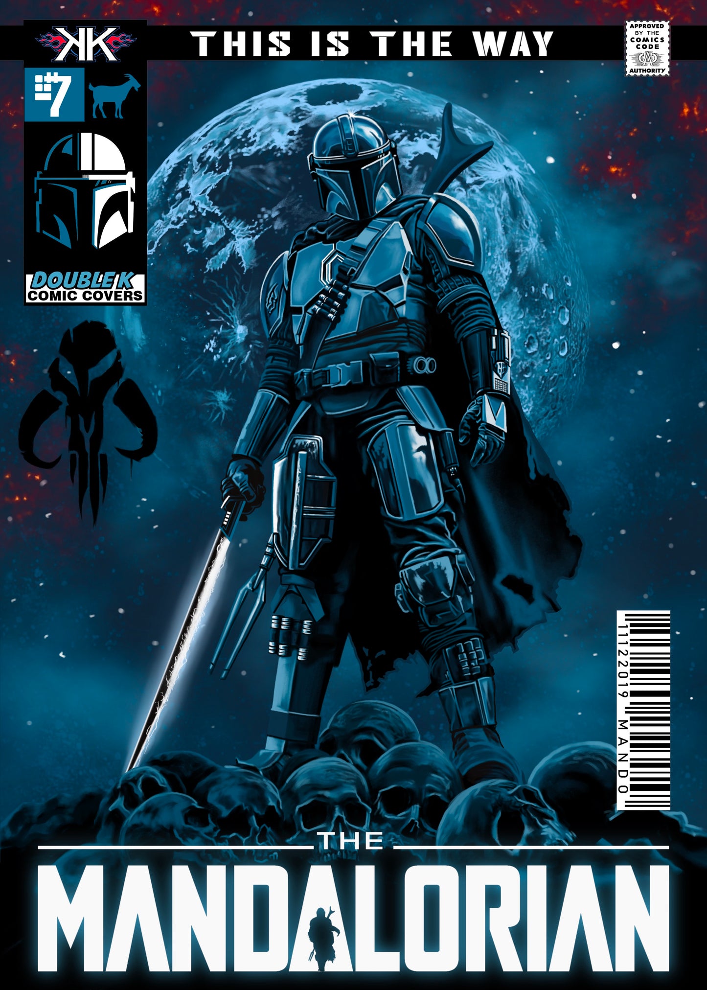 The Mandalorian 1/1 card art