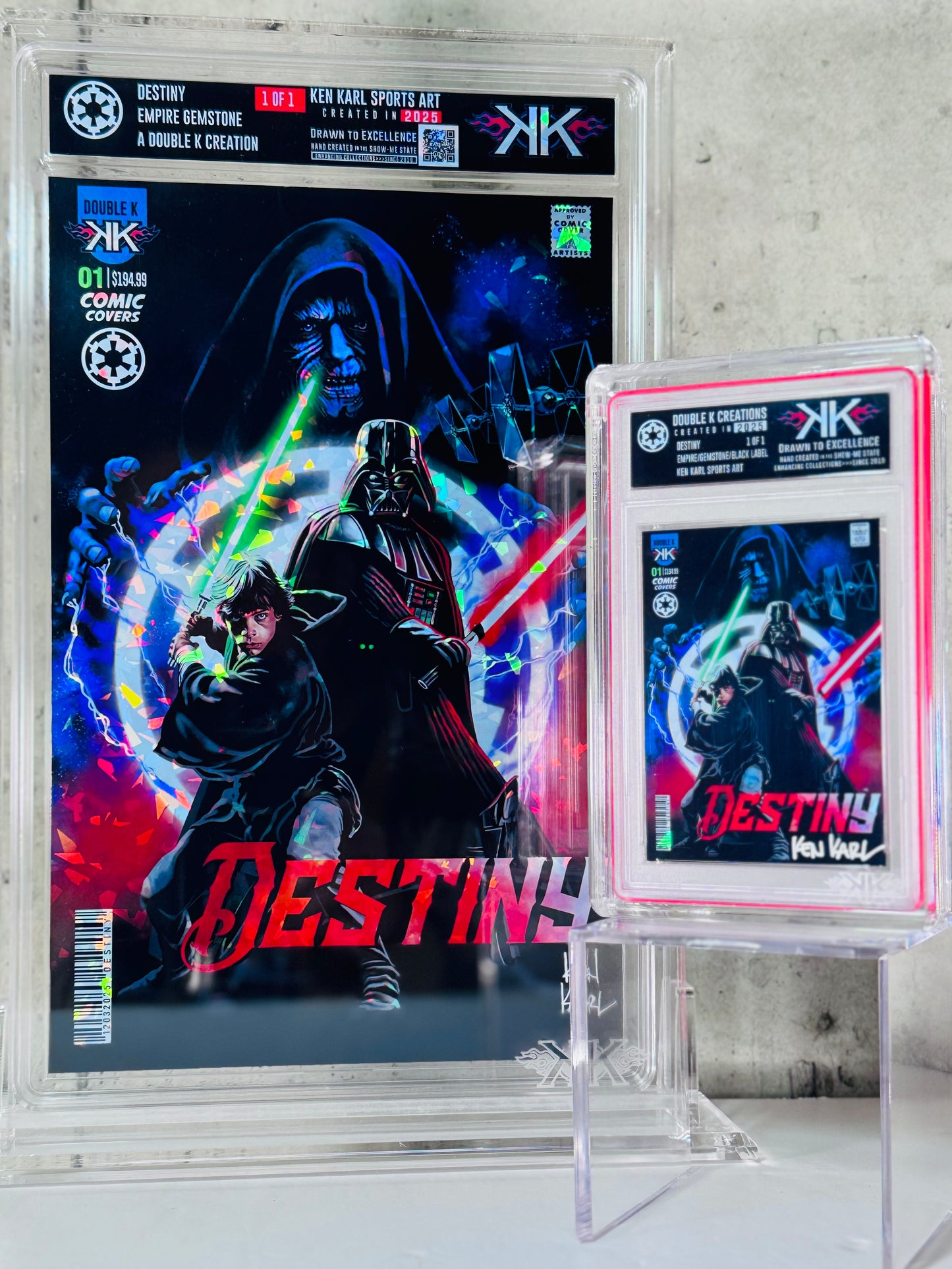 FULFILL YOUR DESTINY 1:1:15 holographic card sized artwork