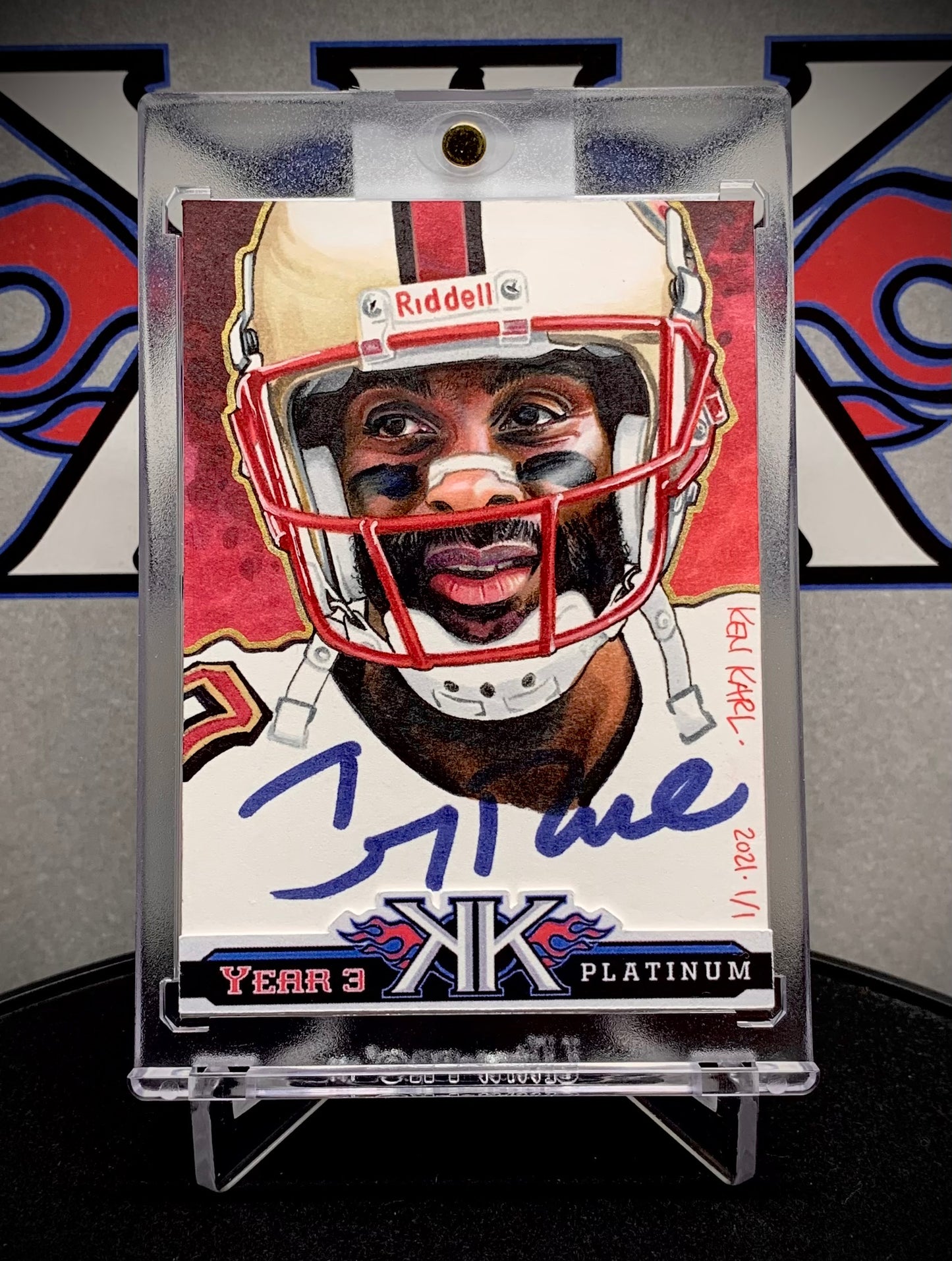 Jerry Rice AUTOGRAPHED 1/1 Sketch Card