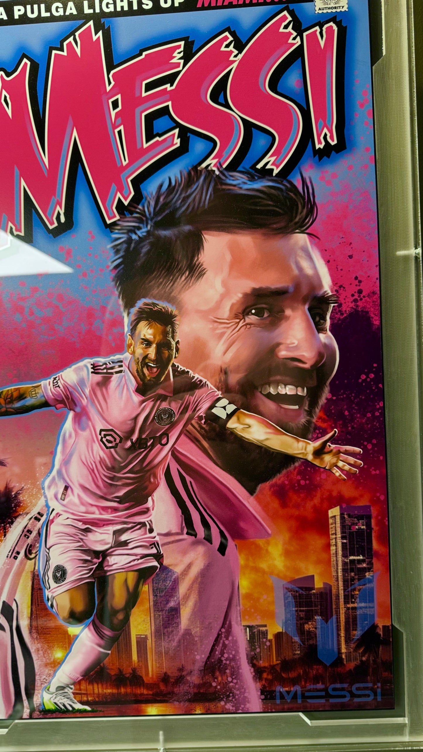 Lionel Messi slabbed wall art