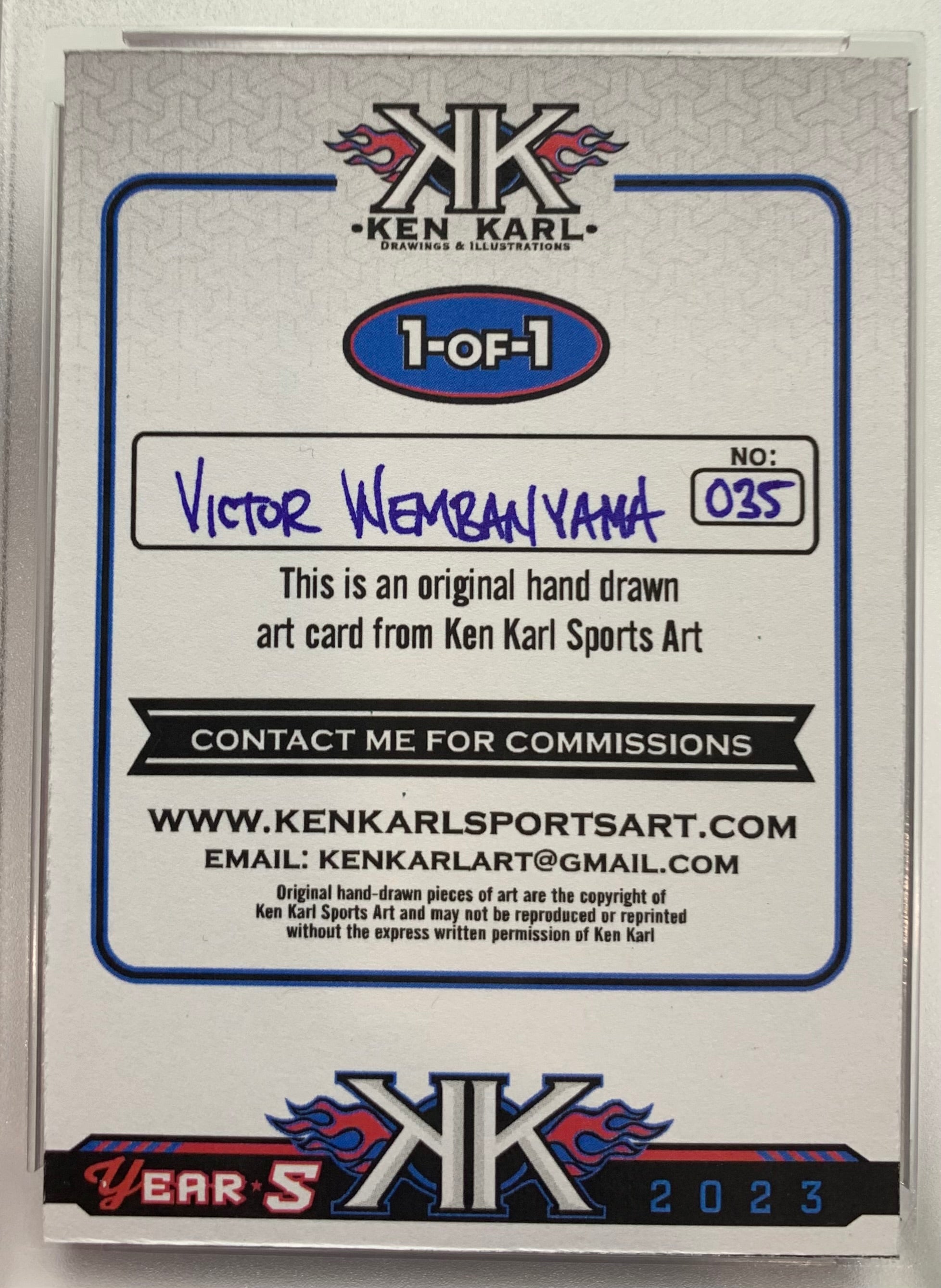 Victor Wembanyama 1/1 Sketch Card