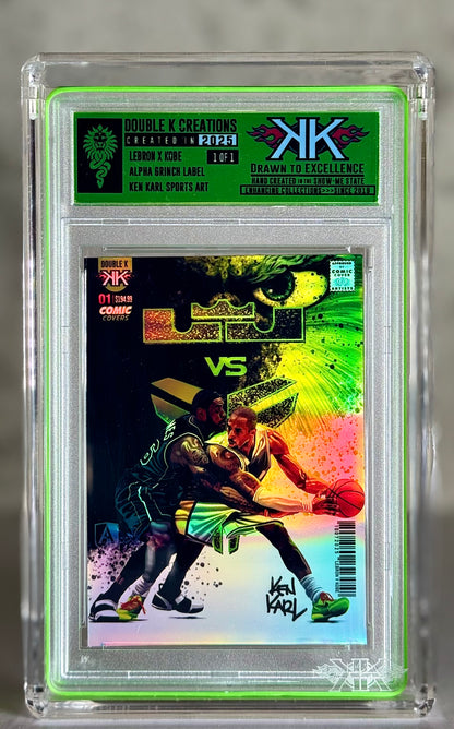 LEBRON X KOBE 1:1:15 holographic card sized artwork