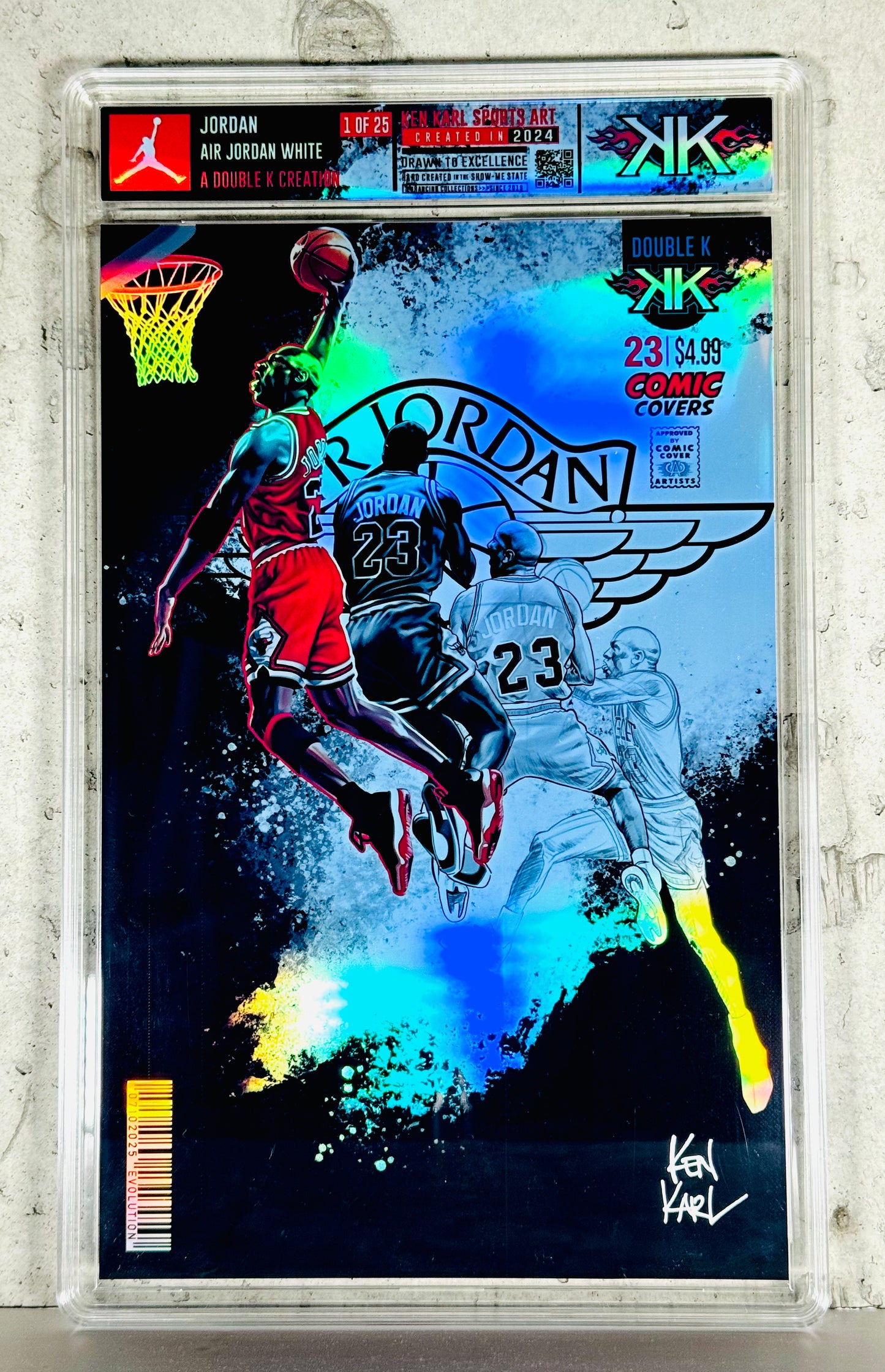 Michael Jordan Progression Comic Sized (XL) Holographic slabs 1:25