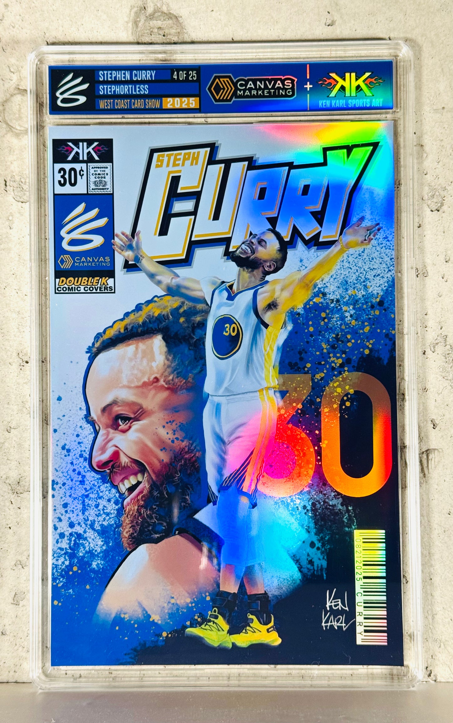 Steph Curry STEPHORTLESS comic sized foil slab 1:25