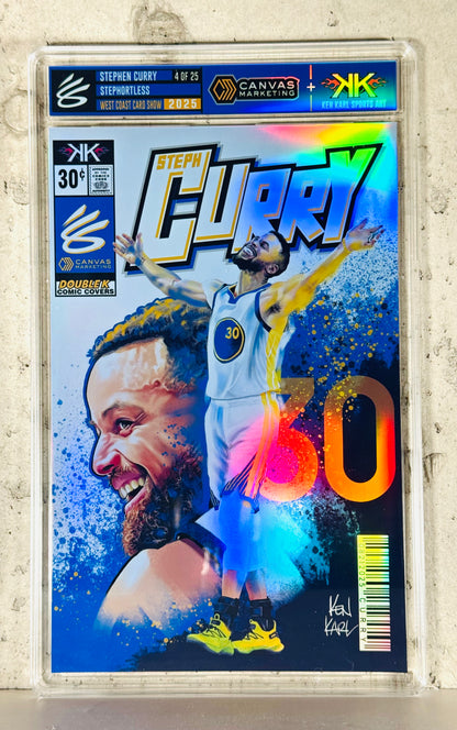 Steph Curry STEPHORTLESS comic sized foil slab 1:25