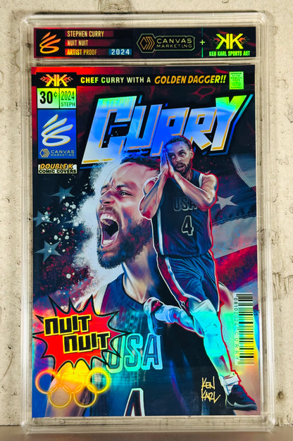 Steph Curry NUIT NUIT comic sized foil slab 1:25