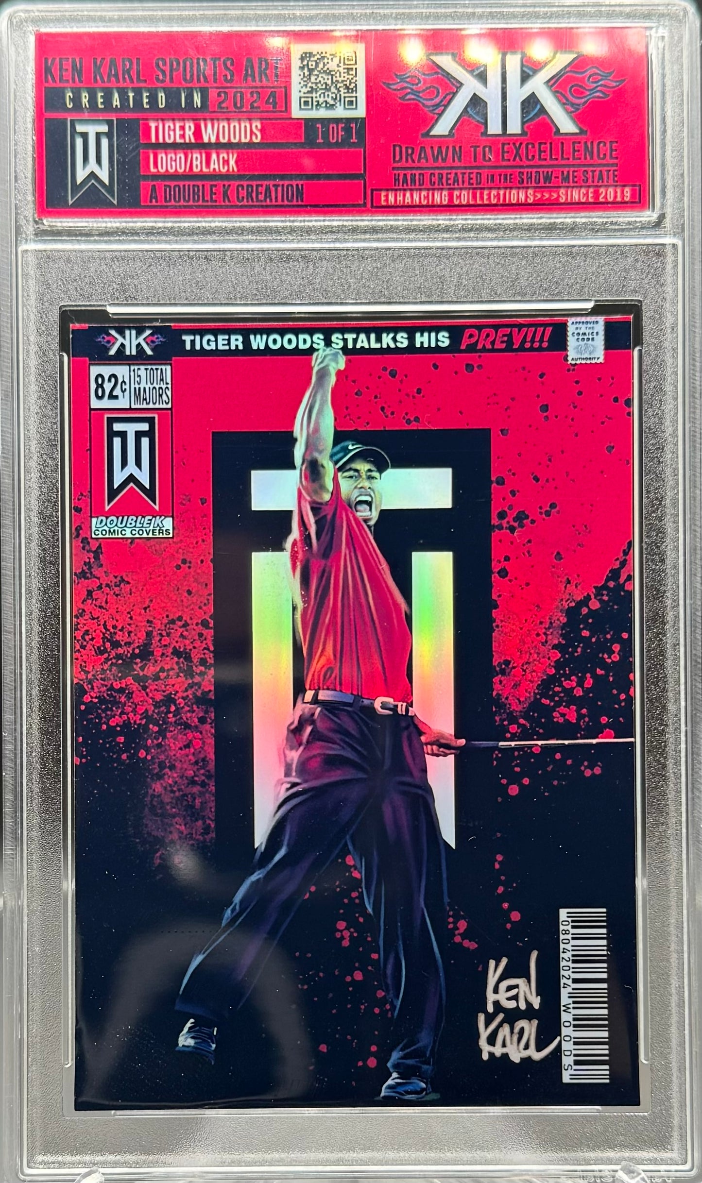 Tiger Woods 1/1 card art