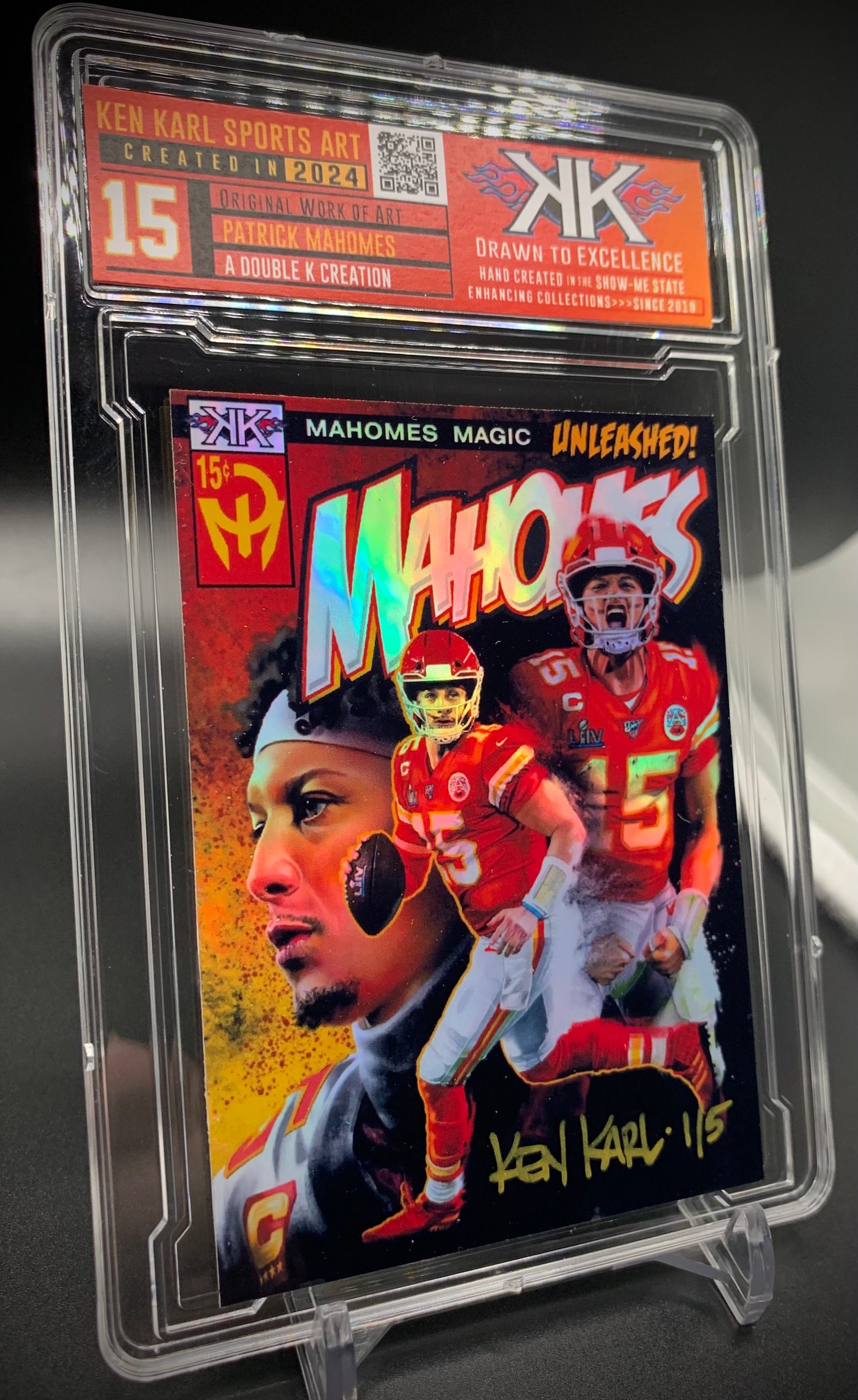Patrick Mahomes Comic book cover limited edition cards