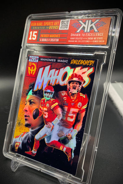 Patrick Mahomes Comic book cover limited edition cards