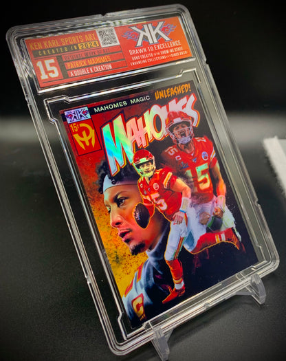 Patrick Mahomes Comic book cover limited edition cards Ken Karl Sports Art Patrick Mahomes Comic book cover limited edition cards Ken Karl Sports Art